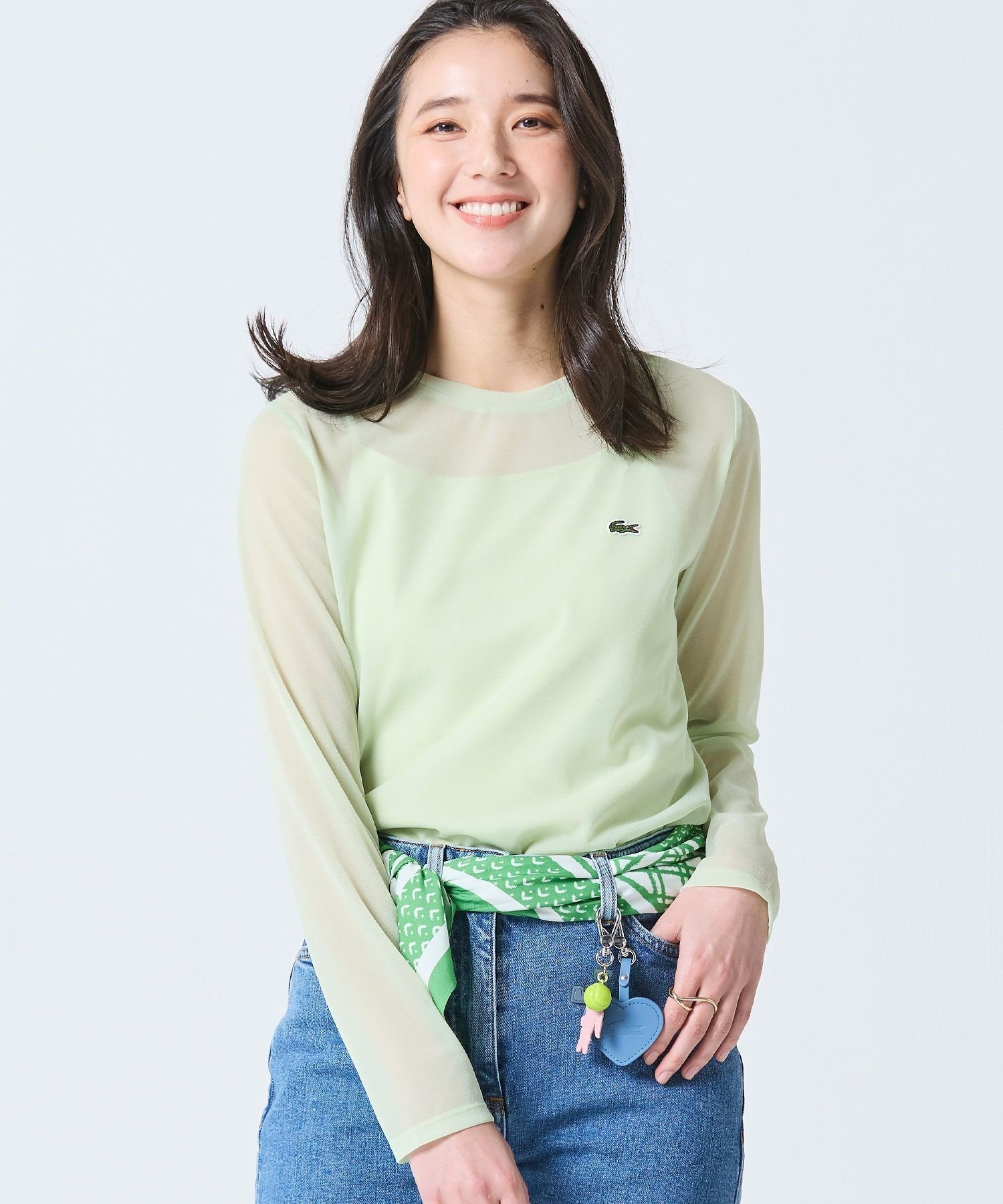 LACOSTE 3連チャームキーホルダー ラコステ ファッション雑貨 チャーム・キーチェーン ピンク【送料無料】