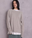 【SALE/50%OFF】ONE'S TRUE ボートネックラグランプルオーバー ワンズトゥルー トップス ニット グレー(4)
