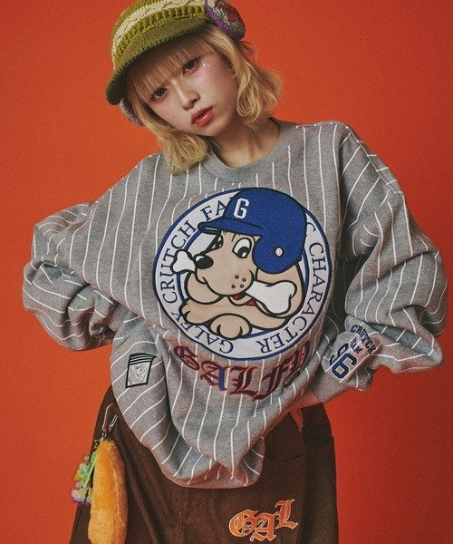 【SALE／20%OFF】SELECT BRANDS GALFY/ガルフィー バッセンスウェット (MENS) ジャックローズ トップス スウェット・トレーナー グレー ブラック ピンク【送料無料】
