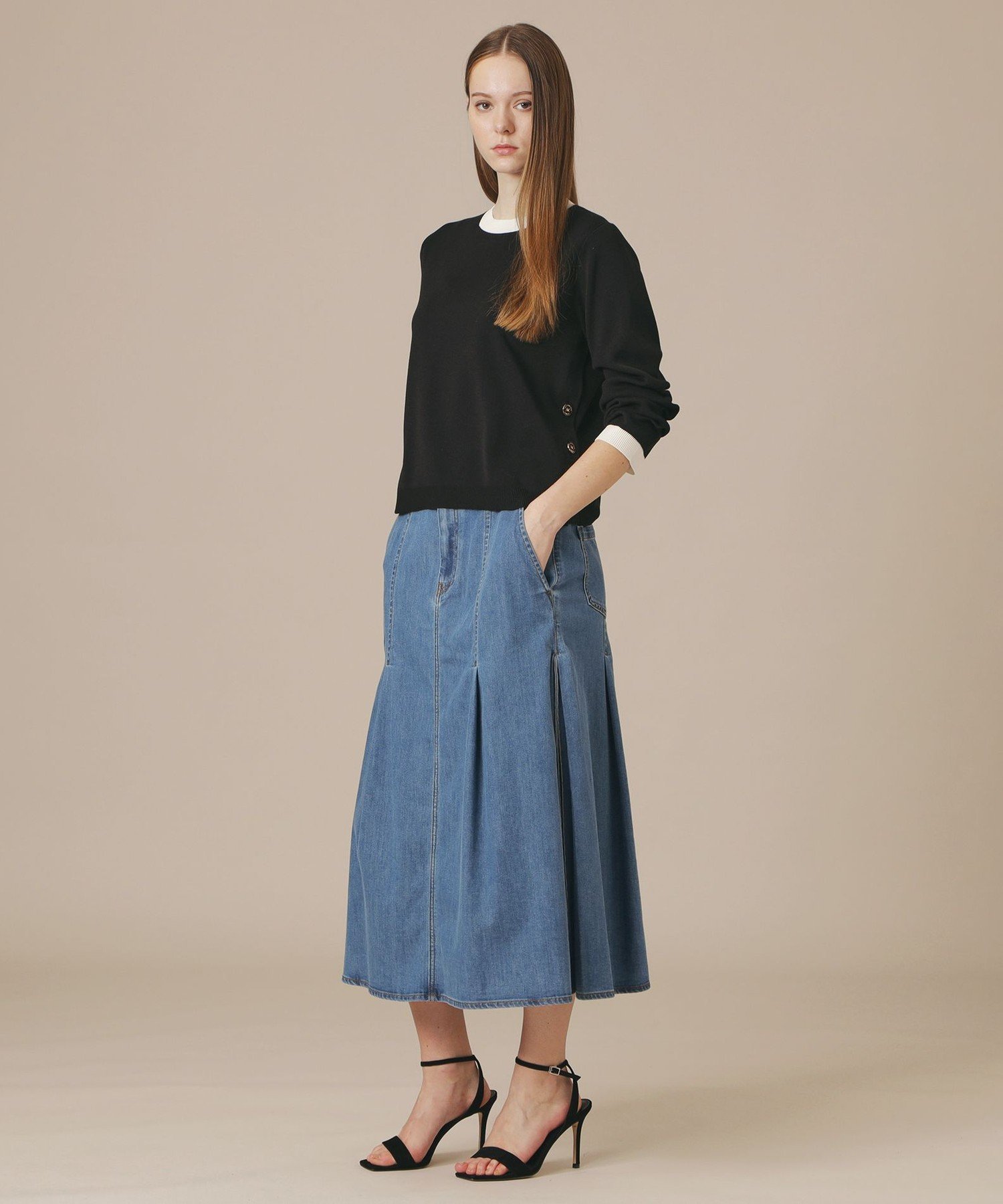 MACKINTOSH LONDON　(L Size) 【L】コットンポリエステルレーヨンデニムスカート マッキントッシュ ロンドン スカート その他のスカート ブルー ネイビー【送料無料】