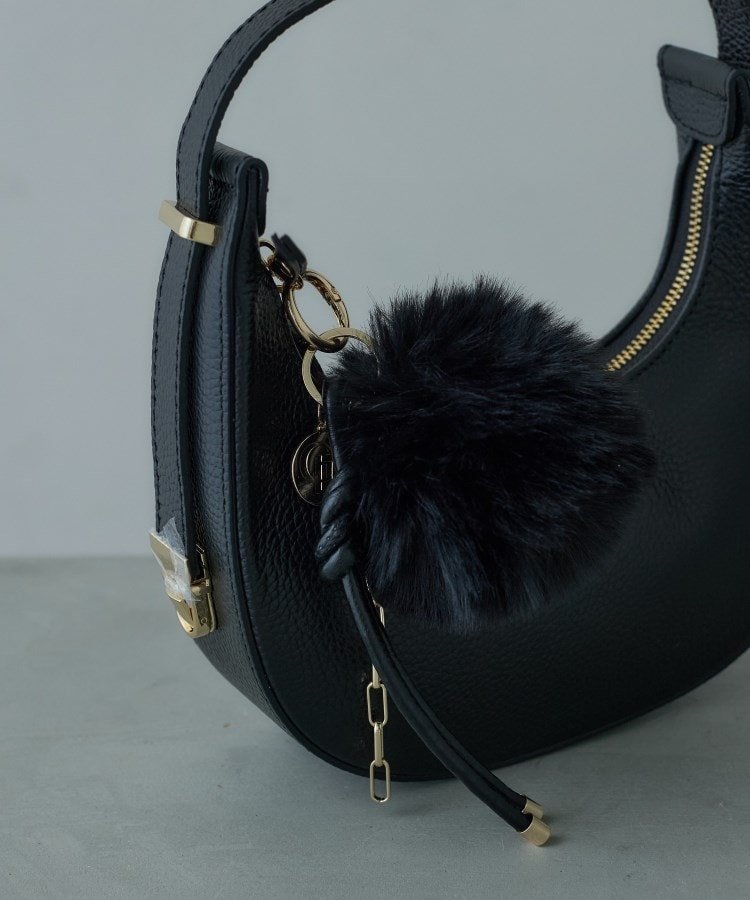 【SALE／24%OFF】GALLEST フェイクファーチャーム ギャレスト 財布・ポーチ・ケース その他の財布・ポーチ・ケース ブラック