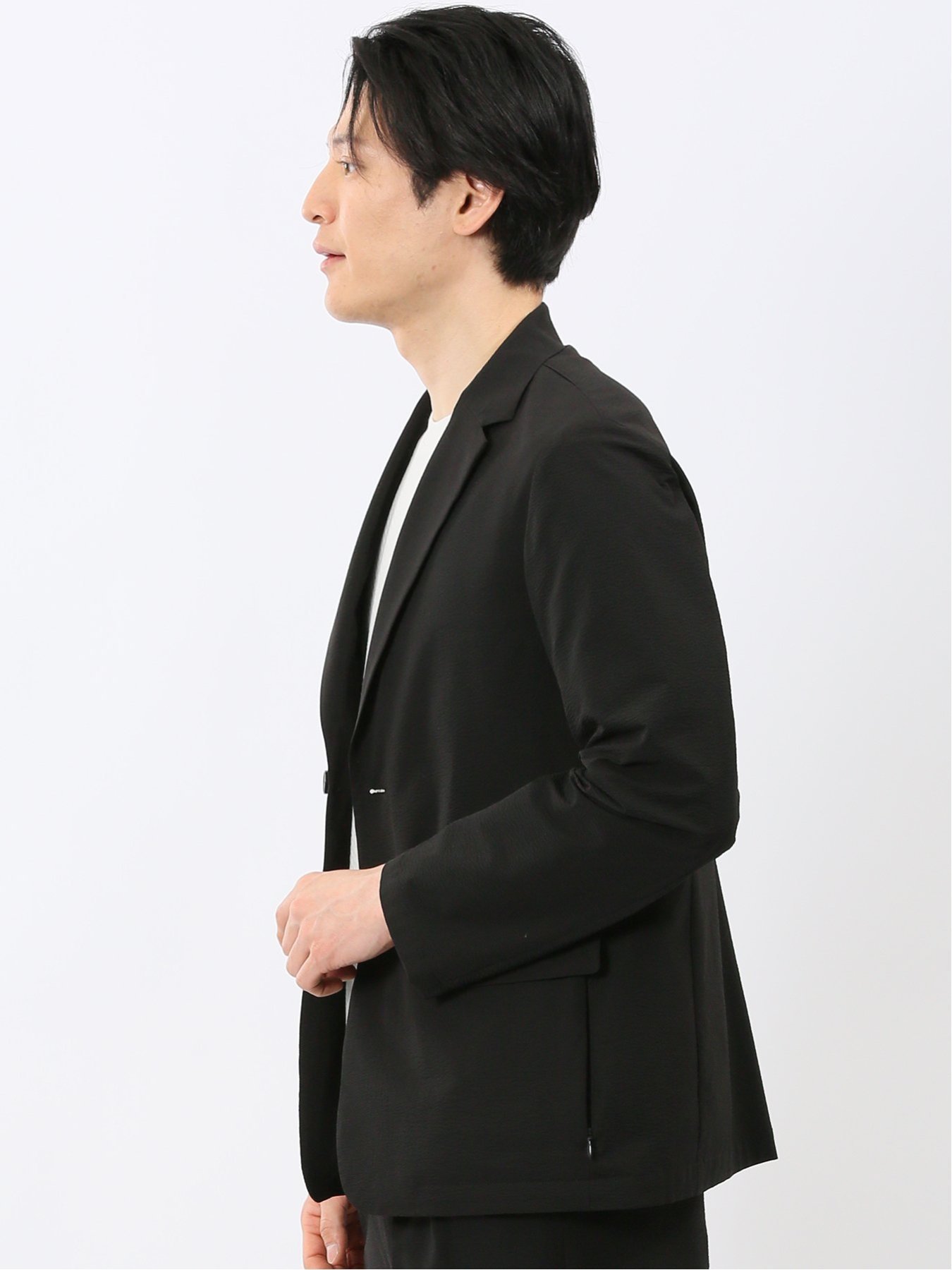 【SALE／10%OFF】TAKA-Q 軽量 ドライ サッカー 2ボタン ジャケット(セットアップ可能) タカキュー ジャケット・アウター その他のジャケット・アウター【送料無料】