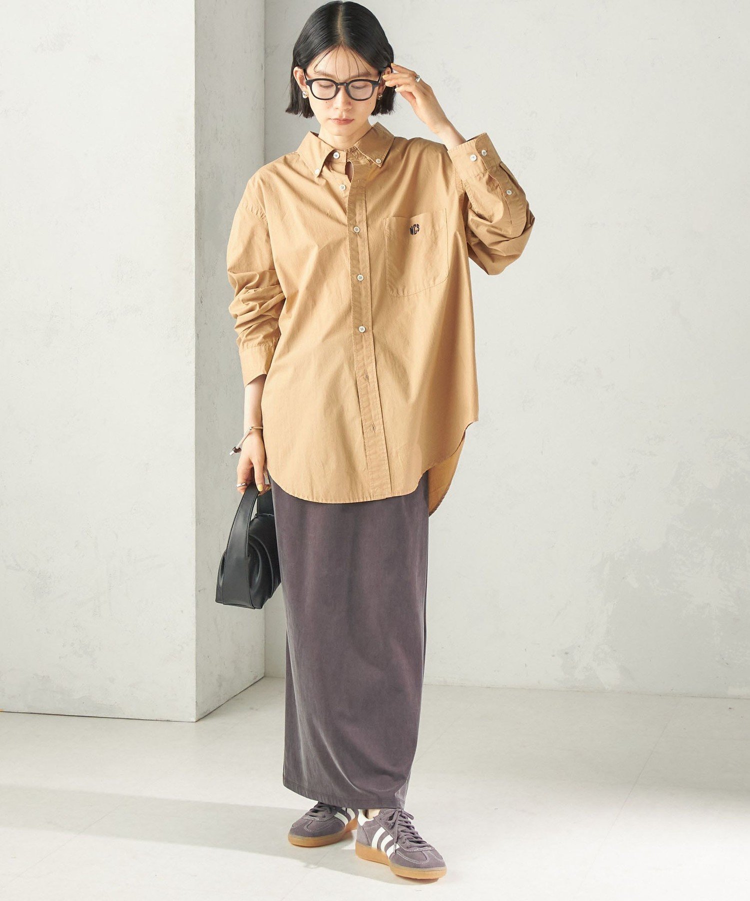 WOMEN 《予約》SHIPS NINE CASE:＜洗濯機可能＞製品染め シャツ シップス トップス シャツ・ブラウス ベージュ ブラウン
