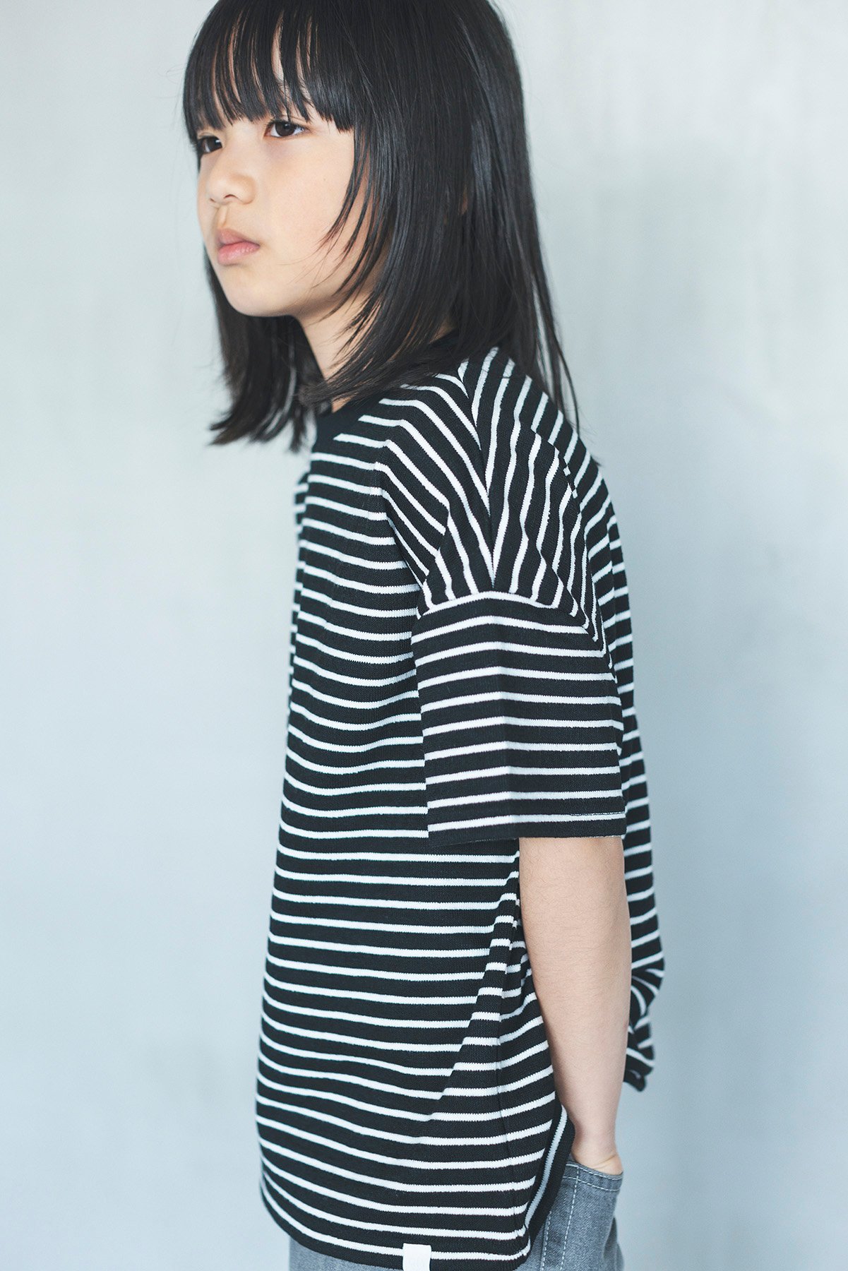 ooju border patterned pile tee ラポドゥジェム / レッドトウキョウ/アニヴェン トップス カットソー・Tシャツ【送料無料】のサムネイル