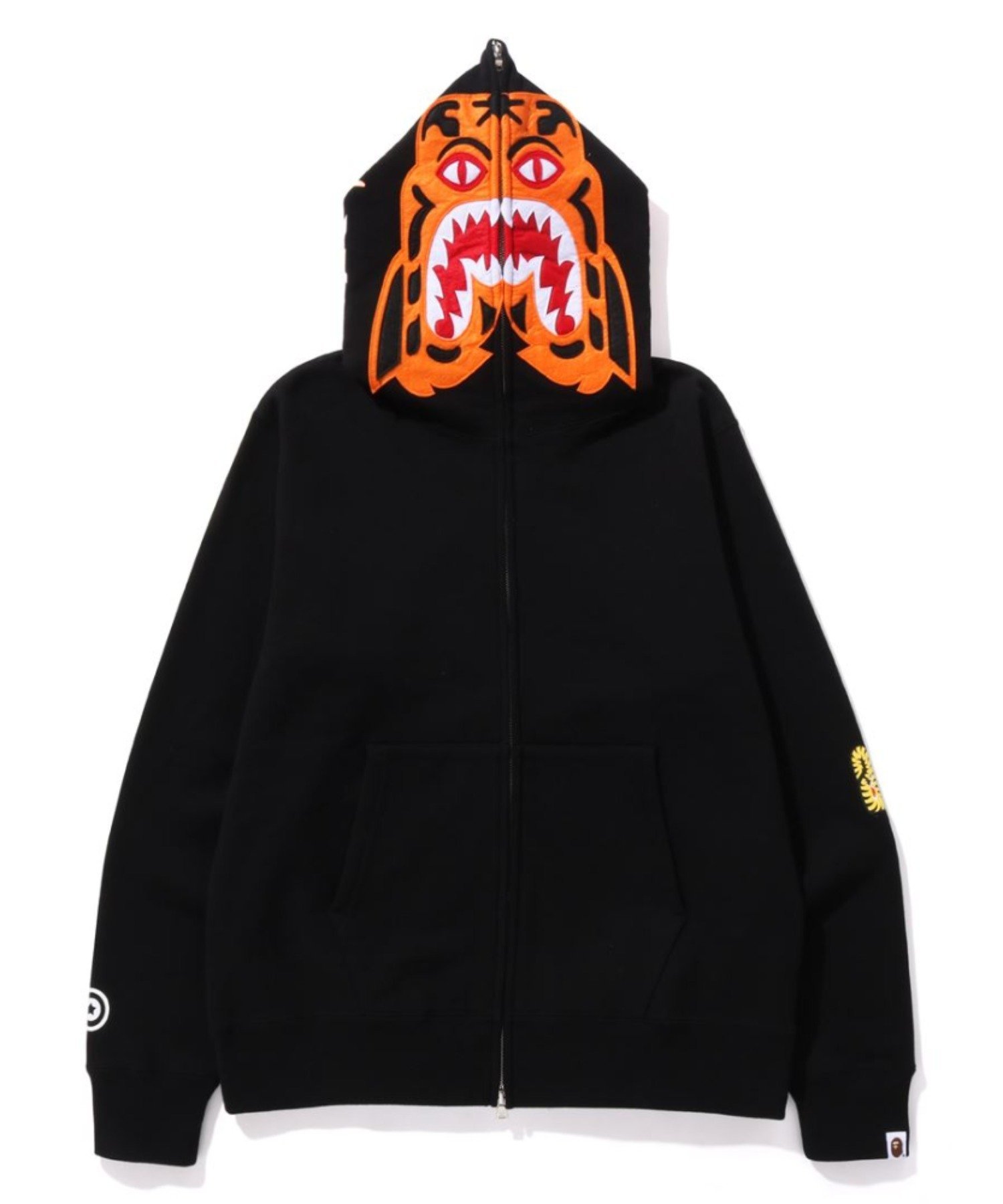 A BATHING APE TIGER FULL ZIP HOODIE  ٥  ȥåץ ѡաǥ ֥å 졼 ֥롼 åɡ̵