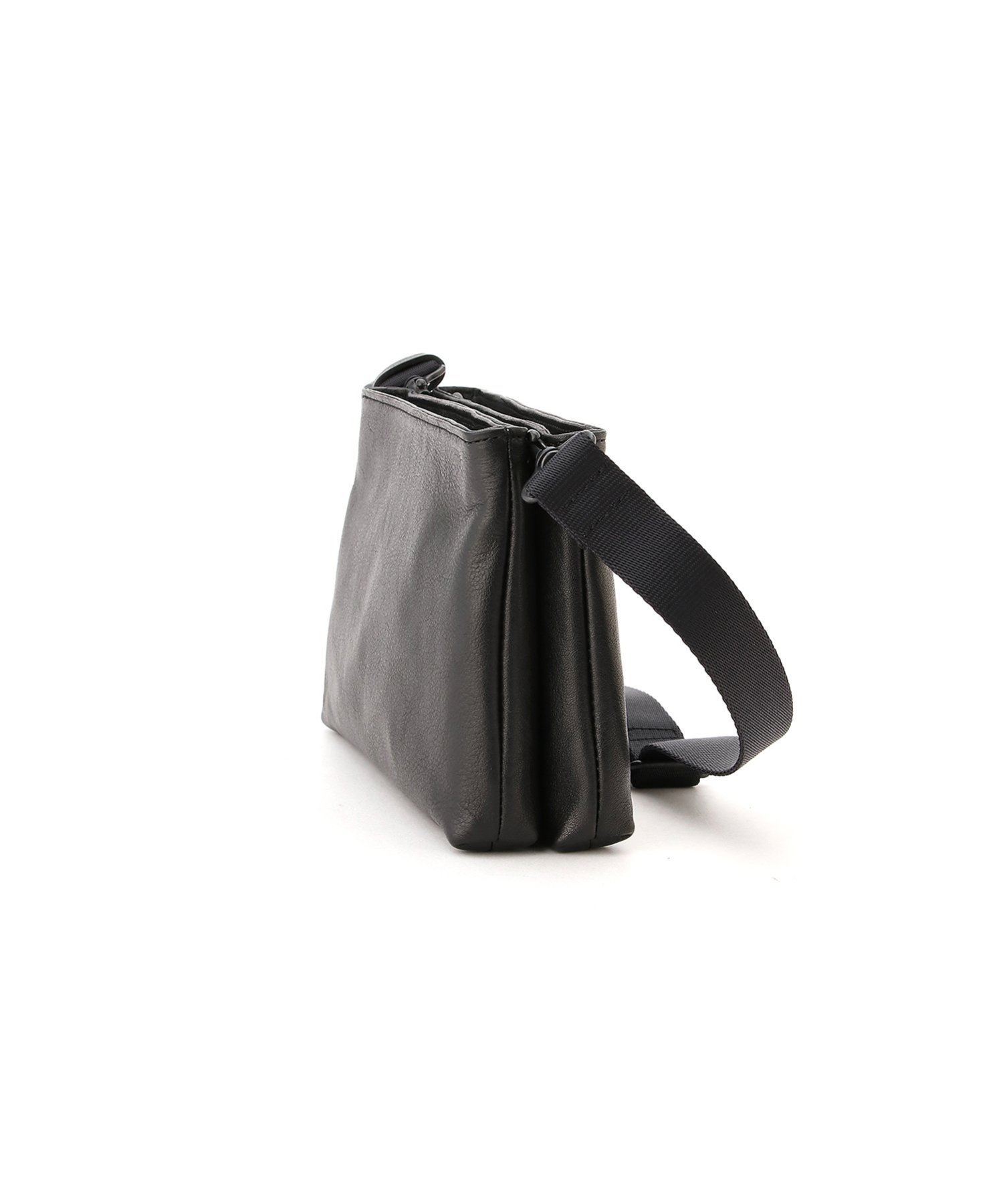 PATRICK STEPHAN (U)Leather 'twin pochette' S パトリック ステファン バッグ ショルダーバッグ ブラック グレー
