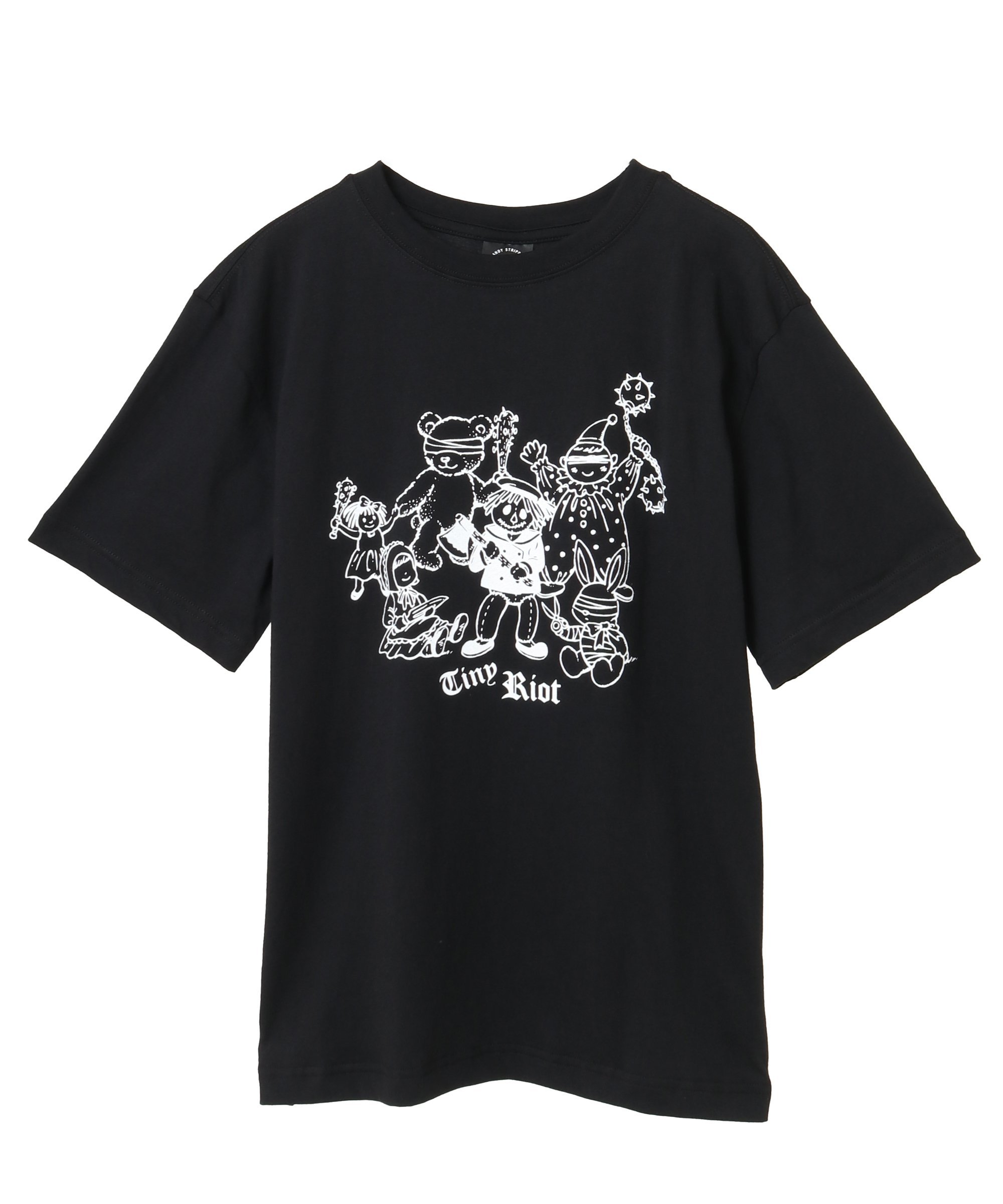 【SALE／60%OFF】Candy Stripper TINY RIOT TEE キャンディストリッパー トップス カットソー・Tシャツ ピンク ホワイト ブラック