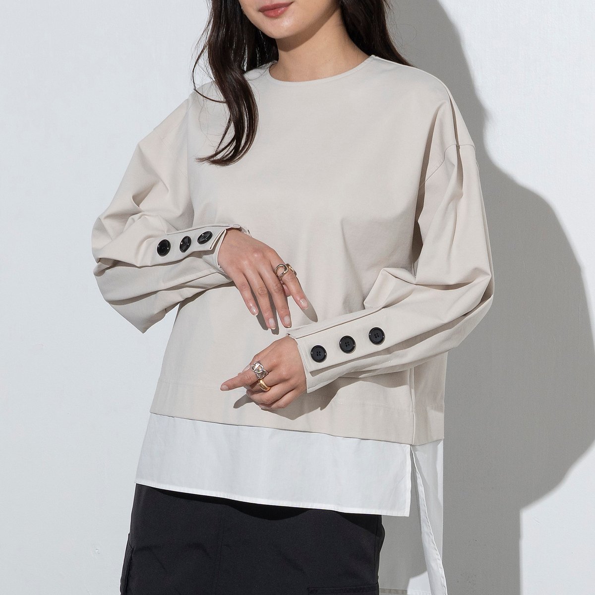 【SALE／30%OFF】EUCLAID 【雑誌掲載】タックスリーブプルオーバー エウクレイド トップス カットソー..