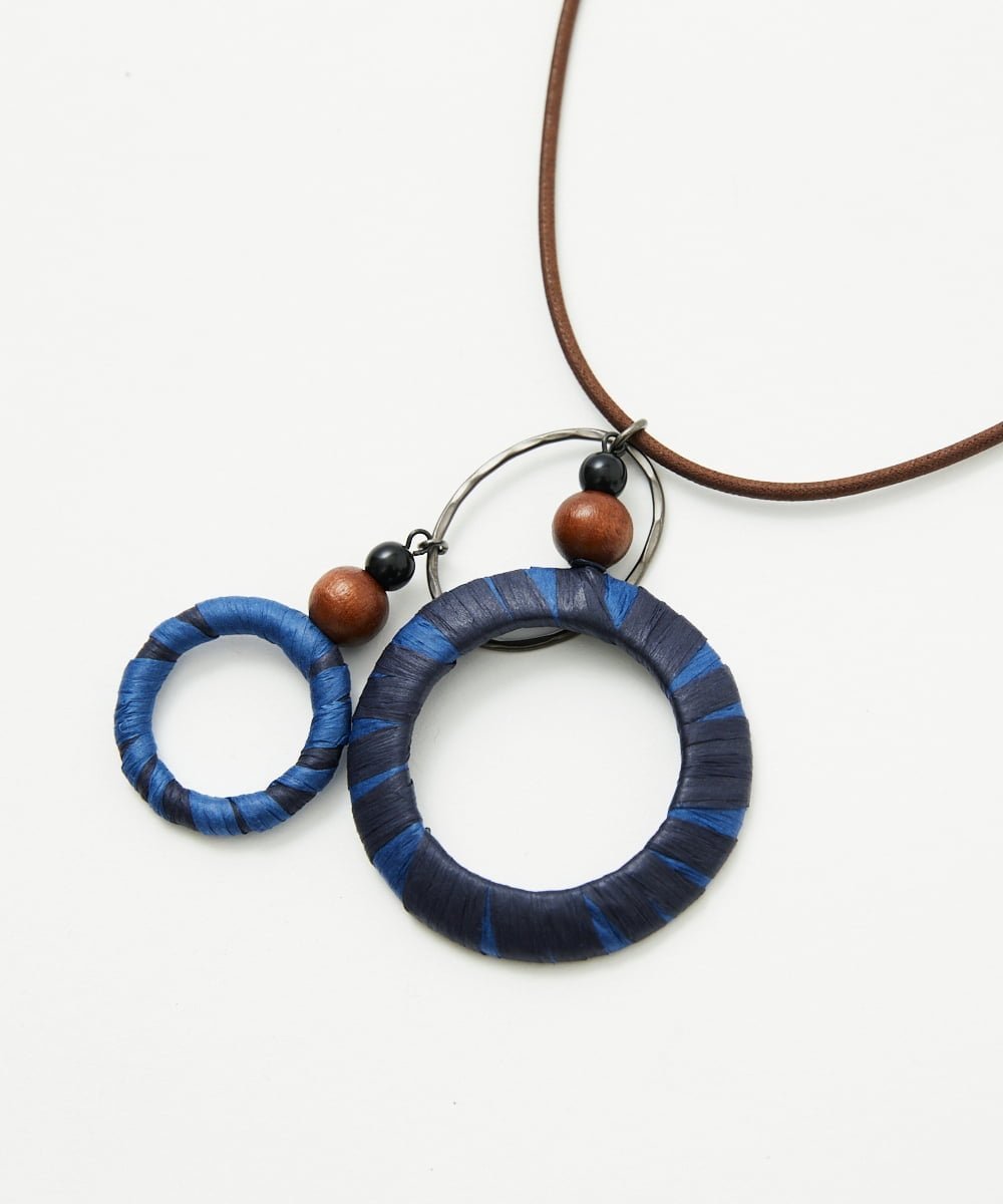 GIANNI LO GIUDICE リングテープトップネックレス ジャンニロジュディーチェ アクセサリー・腕時計 ネックレス ベージュ ネイビー【送料無料】