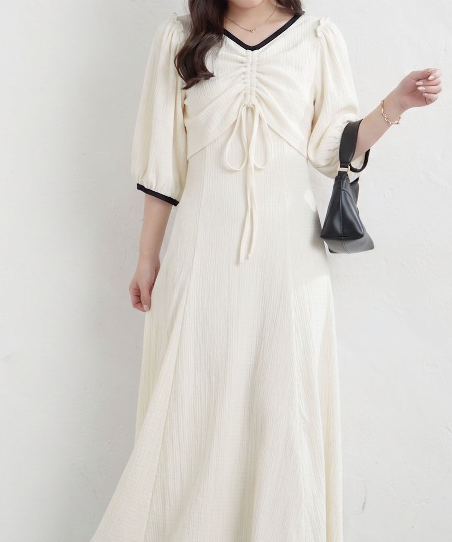 【SALE／10%OFF】RMAF 【2枚SET】配色カットジャガードアボレロ×キャミワンピース リマインドミーアンドフォーエバー ワンピース・ドレス その他のワンピース・ドレス ブラウン ブルー ブラック ベージュ ホワイト【送料無料】