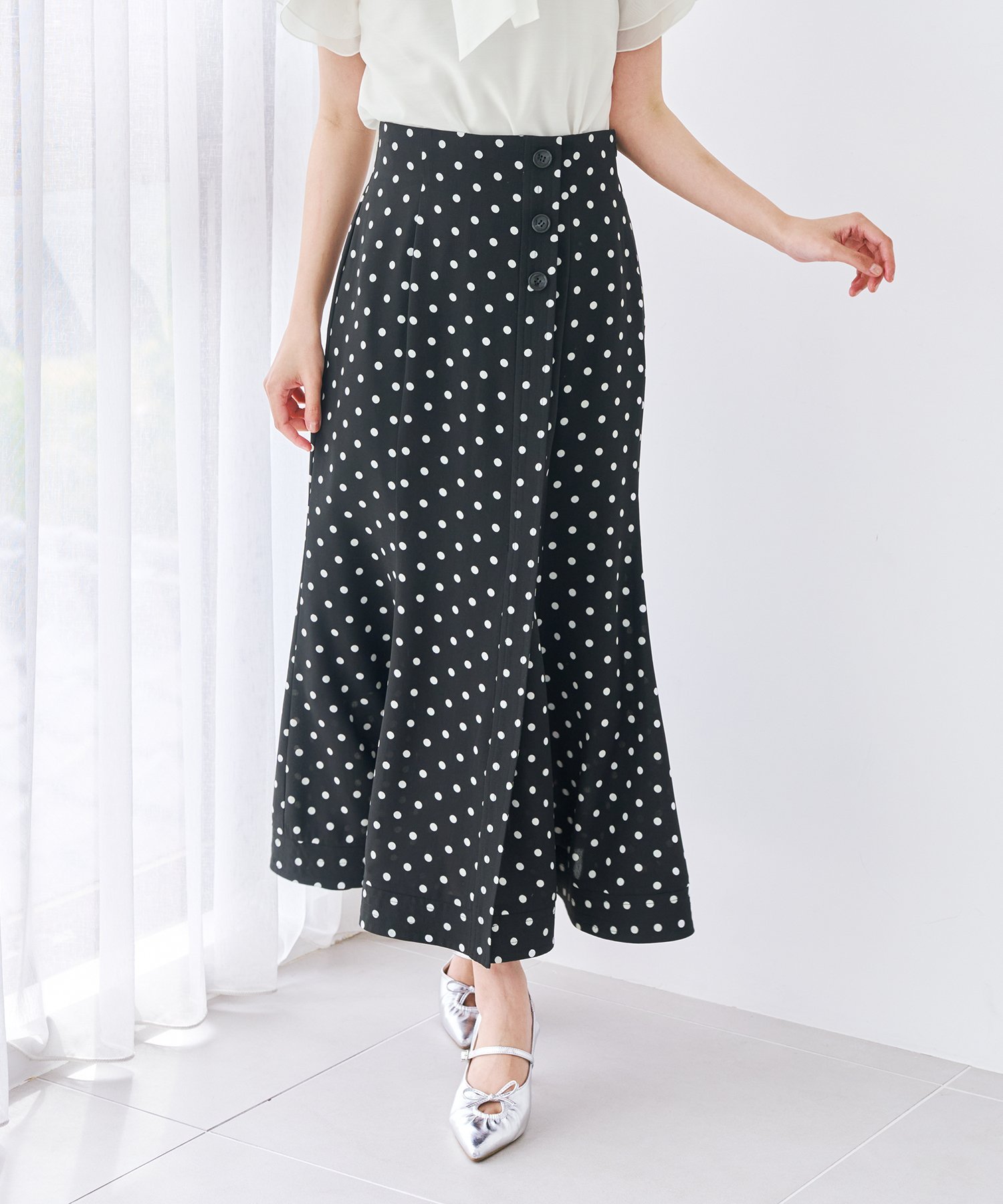 【SALE／30%OFF】MISCH MASCH アソート柄ラップ風ステッチマーメイドスカート MM627212 ミッシュマッシュ スカート その他のスカート ブラック ブルー ホワイト【送料無料】