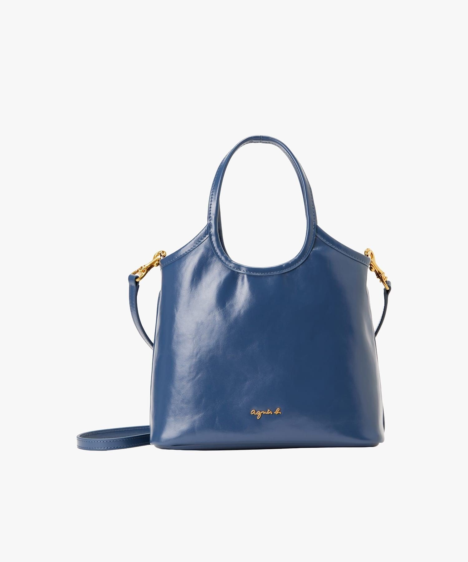 agnes b. VOYAGE レザー 2way ミディアム トートバッグ "Nathalie" BBS01-01 アニエスベー バッグ トートバッグ ブルー【送料無料】