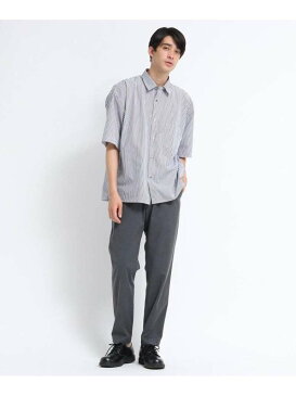 【SALE/65%OFF】tk.TAKEO KIKUCHI ストライプオーバーシャツ ティーケータケオキクチ シャツ/ブラウス シャツ/ブラウスその他 グレー ネイビー