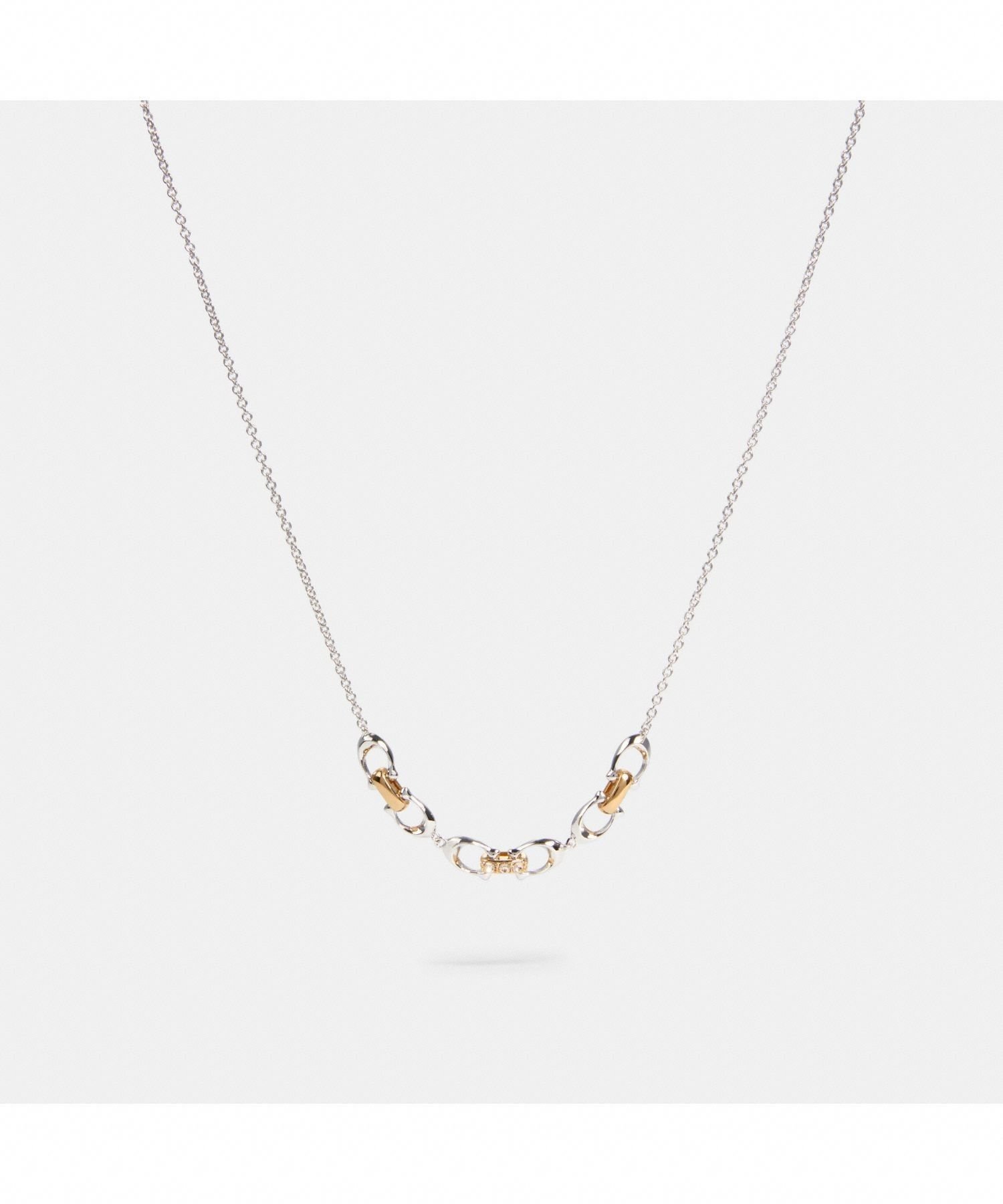 COACH OUTLET 【公式】リンクド シグネチャー ネックレス コーチ　アウトレット アクセサリー・腕時計 ネックレス シルバー【送料無料】のサムネイル