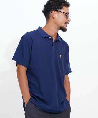 【SALE/55%OFF】GIORDANO (M)スモールライオン刺繍ドライ半袖ポロシャツ ジョルダーノ トップス ポロシャツ ネイビー ブラック ホワイト