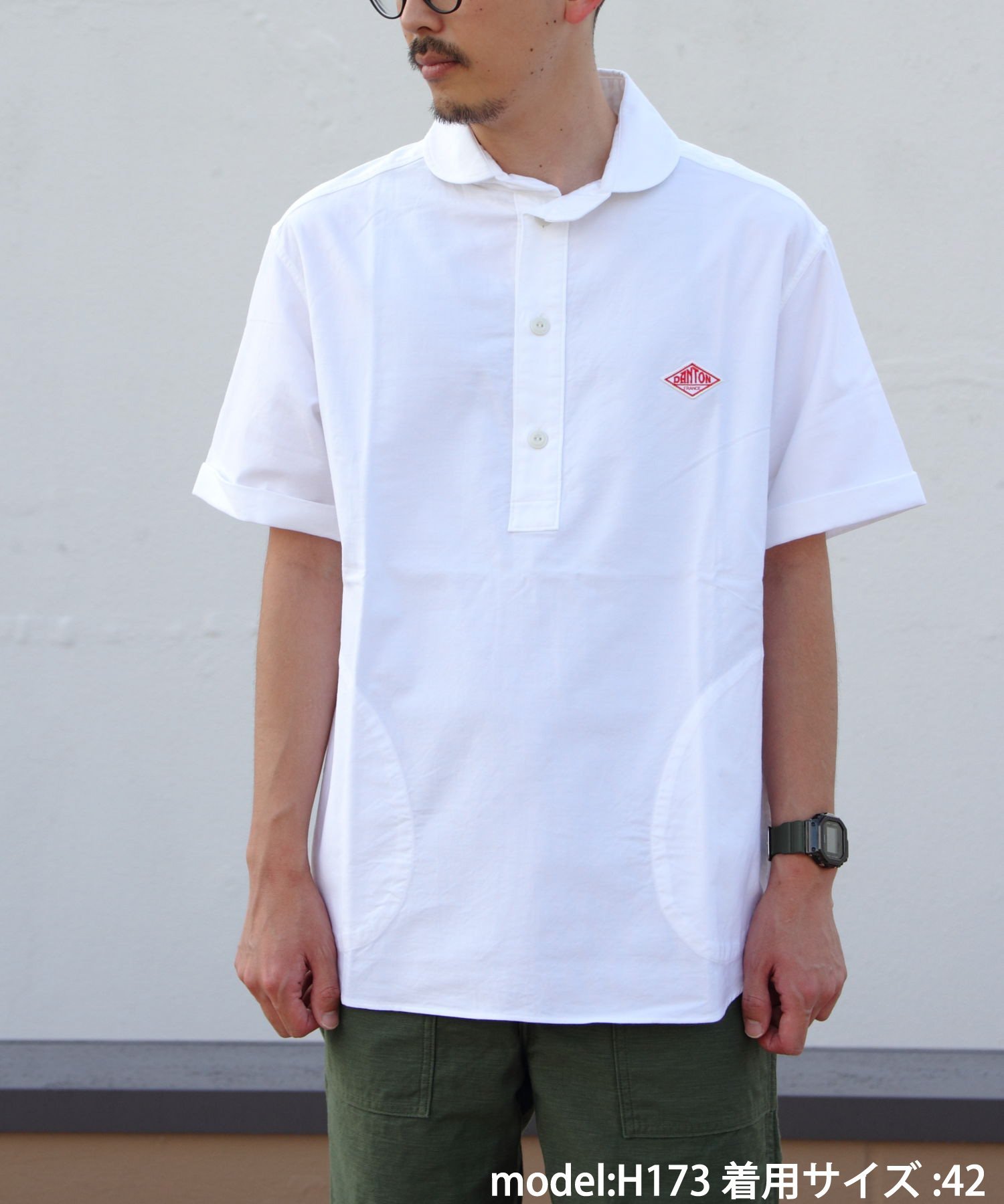 楽天Rakuten FashionDANTON DANTON/（M）ROUND COLLAR P.O SHIRT B0284 ステップス トップス シャツ・ブラウス ホワイト【送料無料】