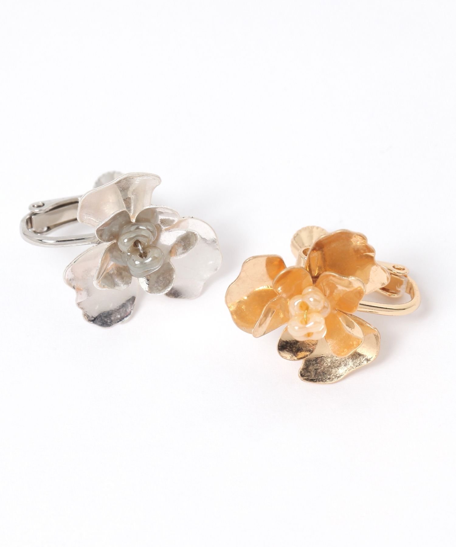 【SALE／50%OFF】GLOBAL WORK MADE IN JAPAN/フラワービーズイヤリング/286103 グローバルワーク アクセサリー・腕時計 イヤリング・イヤーカフ シルバー ゴールド stylife-14914739 Rakuten Fashion サンプル画像3