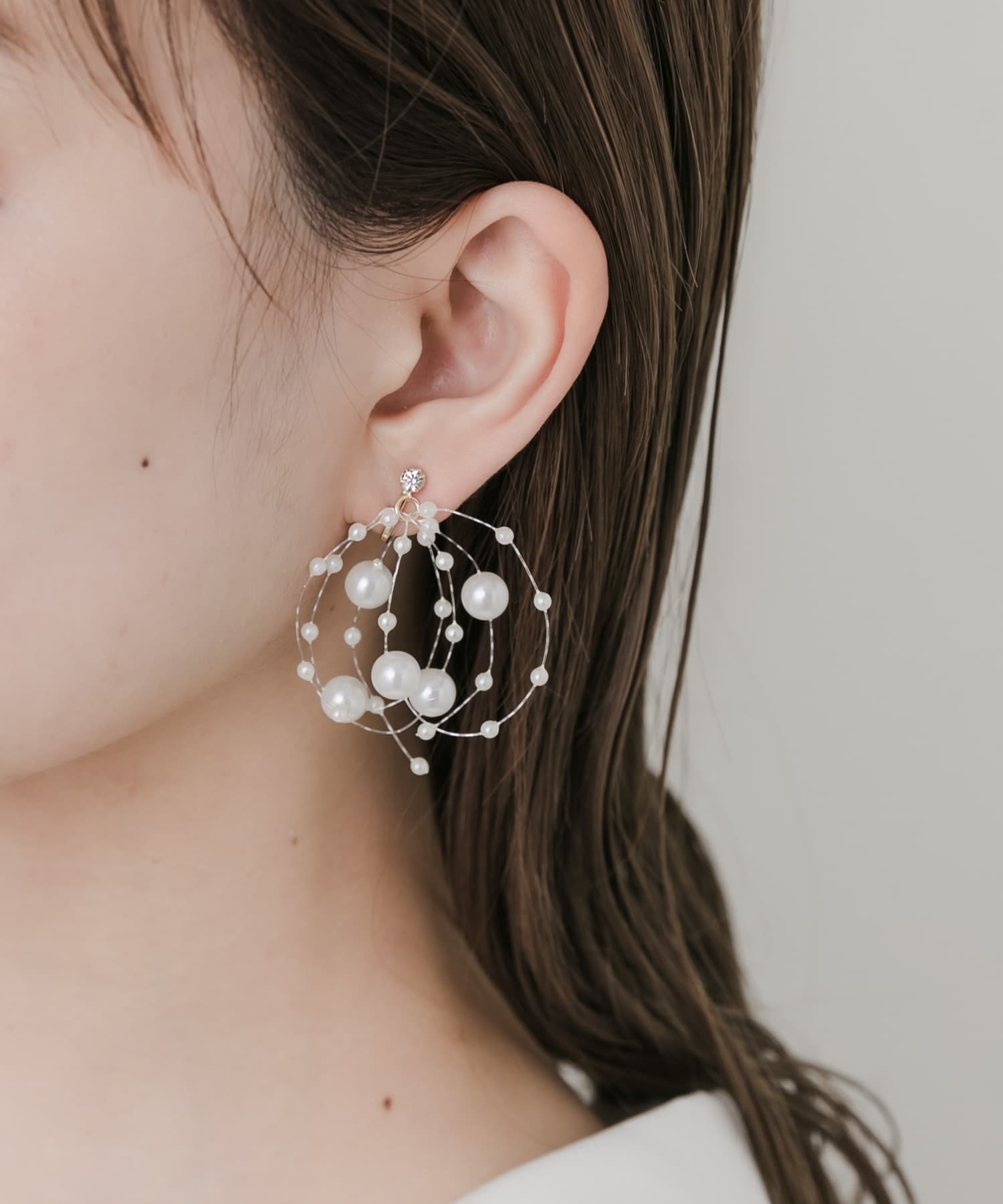 【SALE/50%OFF】SMELLY パールシャワーイヤリング スメリー アクセサリー・腕時計 イヤリング・イヤーカフ