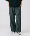 BEAMS HEART MEN クイックドライ 2タック ワイド スラックス (吸水速乾・接触冷感) ビームス ハート パンツ その他のパンツ ブラック グレー ベージュ【送料無料】