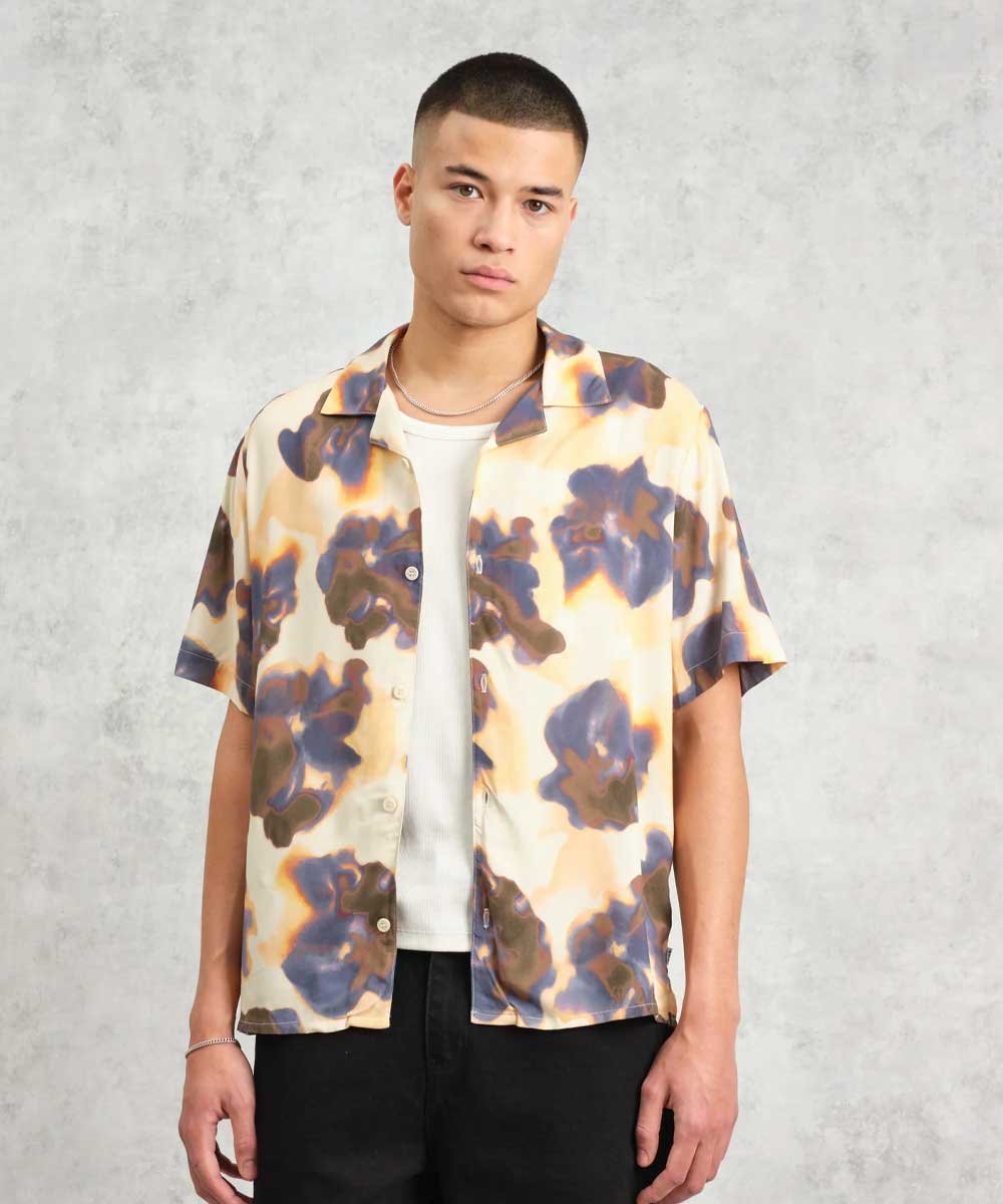 Wax London ディドコットシャツ BLUR FLORAL ワックスロンドン トップス シャツ・ブラウス ブルー【送料無料】