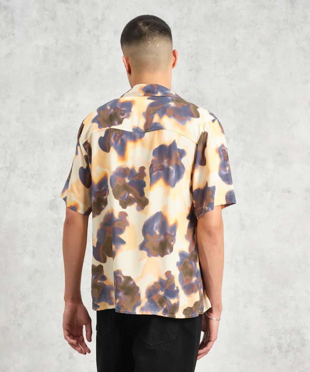 Wax London ディドコットシャツ BLUR FLORAL ワックスロンドン トップス シャツ・ブラウス ブルー【送料無料】