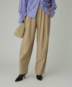 BABYLONE T/Wストレッチトロタックパンツ バビロン パンツ その他のパンツ グレー ベージュ【送料無料】