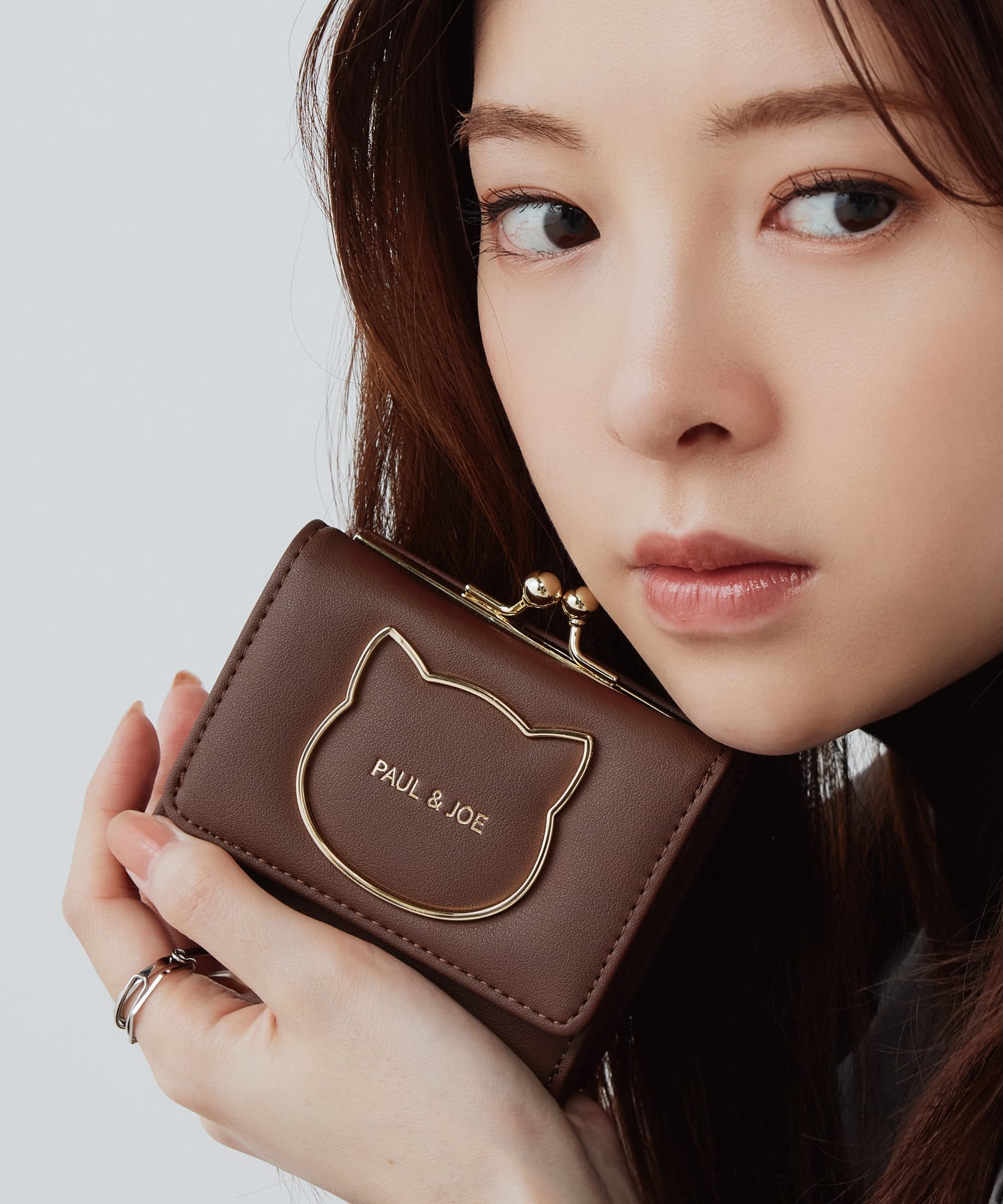 PAUL & JOE PAUL & JOE ACCESSOIRES (ポール&ジョーアクセソワ) BIG CAT METAL 口金ミニ財布 エルゲイス 財布・ポーチ・ケース 財布 パープル ブラック ブラウン【送料無料】