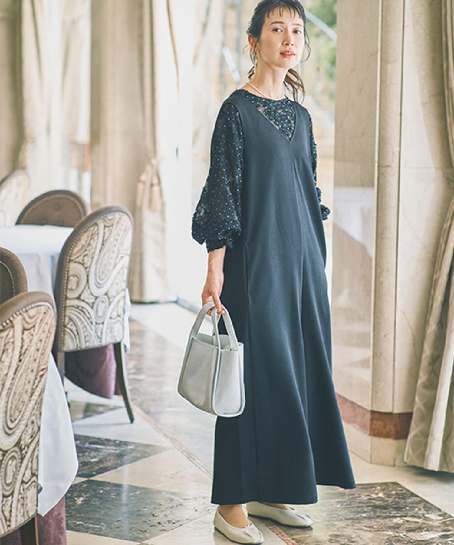 studio CLIP 【WEB限定】アイロンいらずサロペット《オケージョン2025AW》 スタディオクリップ オール..