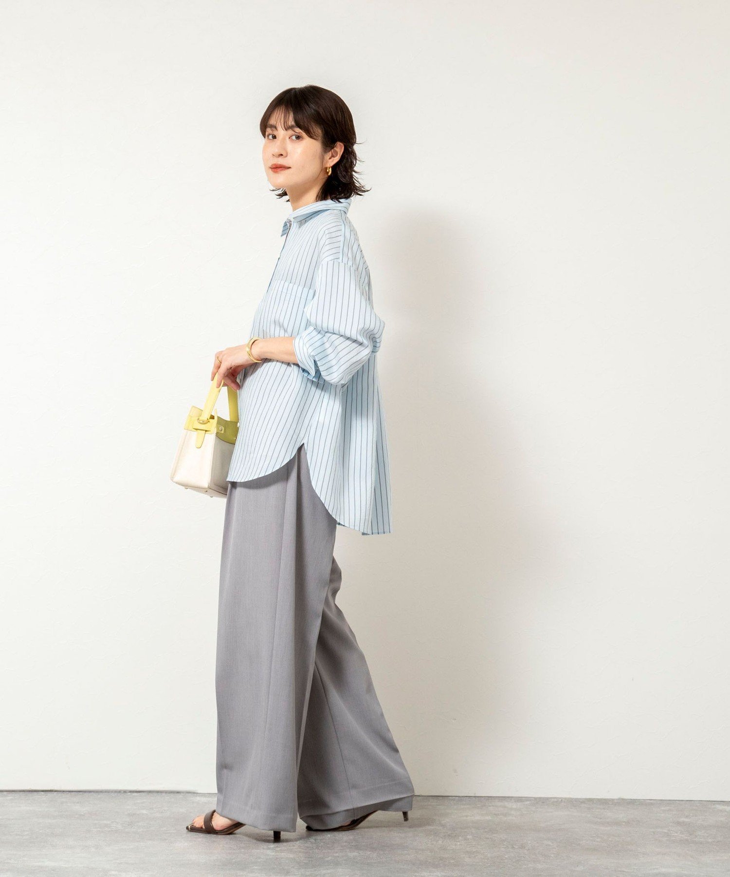 NOLLEY'S sophi ウォッシャブルタンブラーストライプ3WAYシャツ ノーリーズ トップス シャツ・ブラウス ピンク ブルー【送料無料】