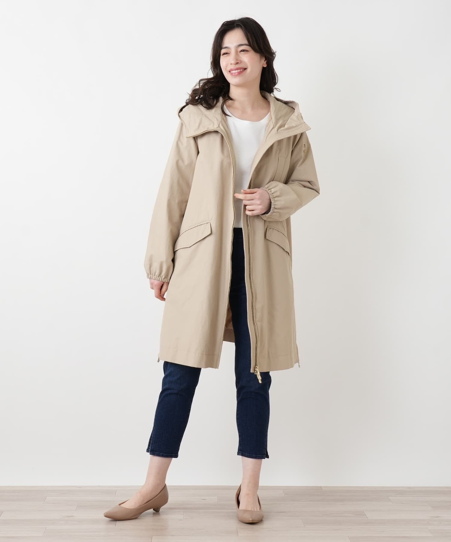 Leilian クロップドデニムパンツ【L JEANS】 レリアン パンツ ジーンズ・デニムパンツ ブルー