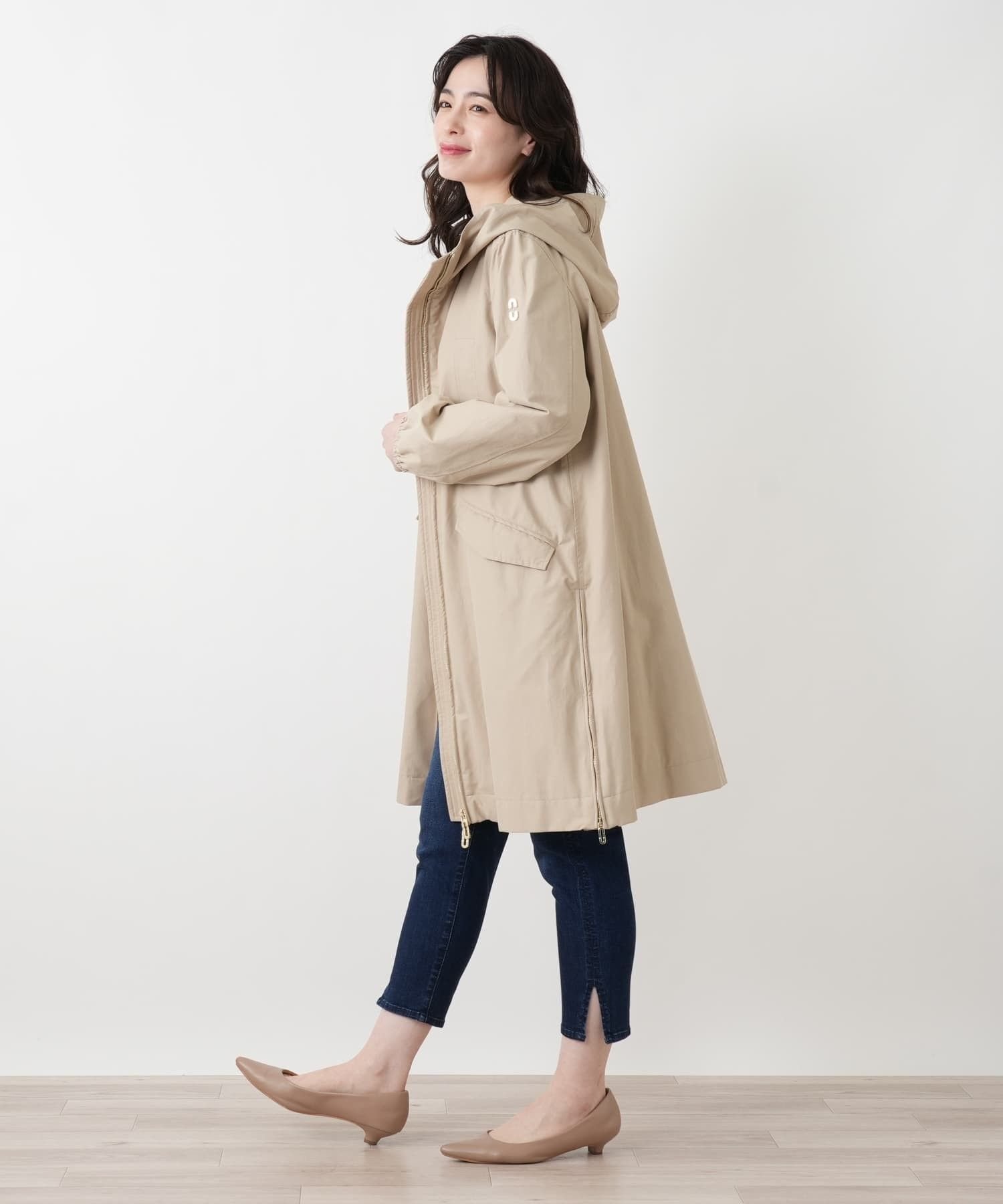 Leilian クロップドデニムパンツ【L JEANS】 レリアン パンツ ジーンズ・デニムパンツ ブルー