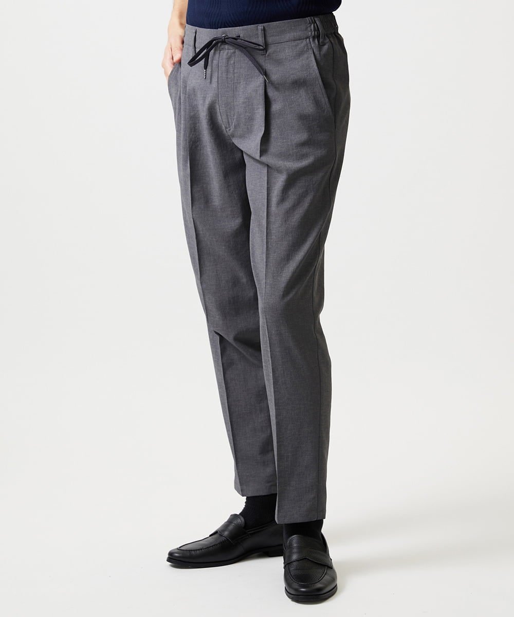 MICHEL KLEIN HOMME 9分丈セミイージースラックスパンツ ミッシェルクランオム パンツ その他のパンツ ブラック