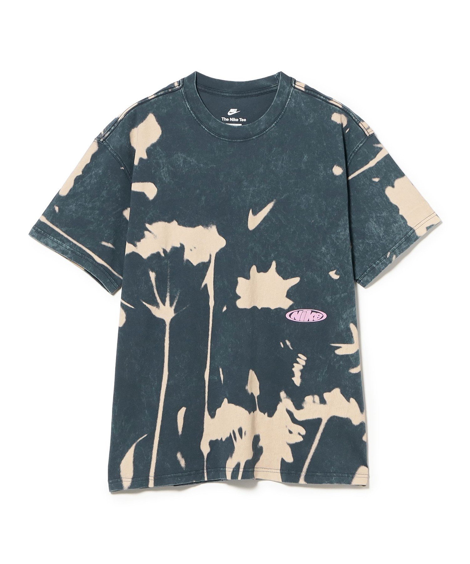 BEAMS T NIKE / LSE FLORAL PRINT TEE(DARK OBSIDIAN) ビームスT トップス カットソー・Tシャツ ブラック【送料無料】