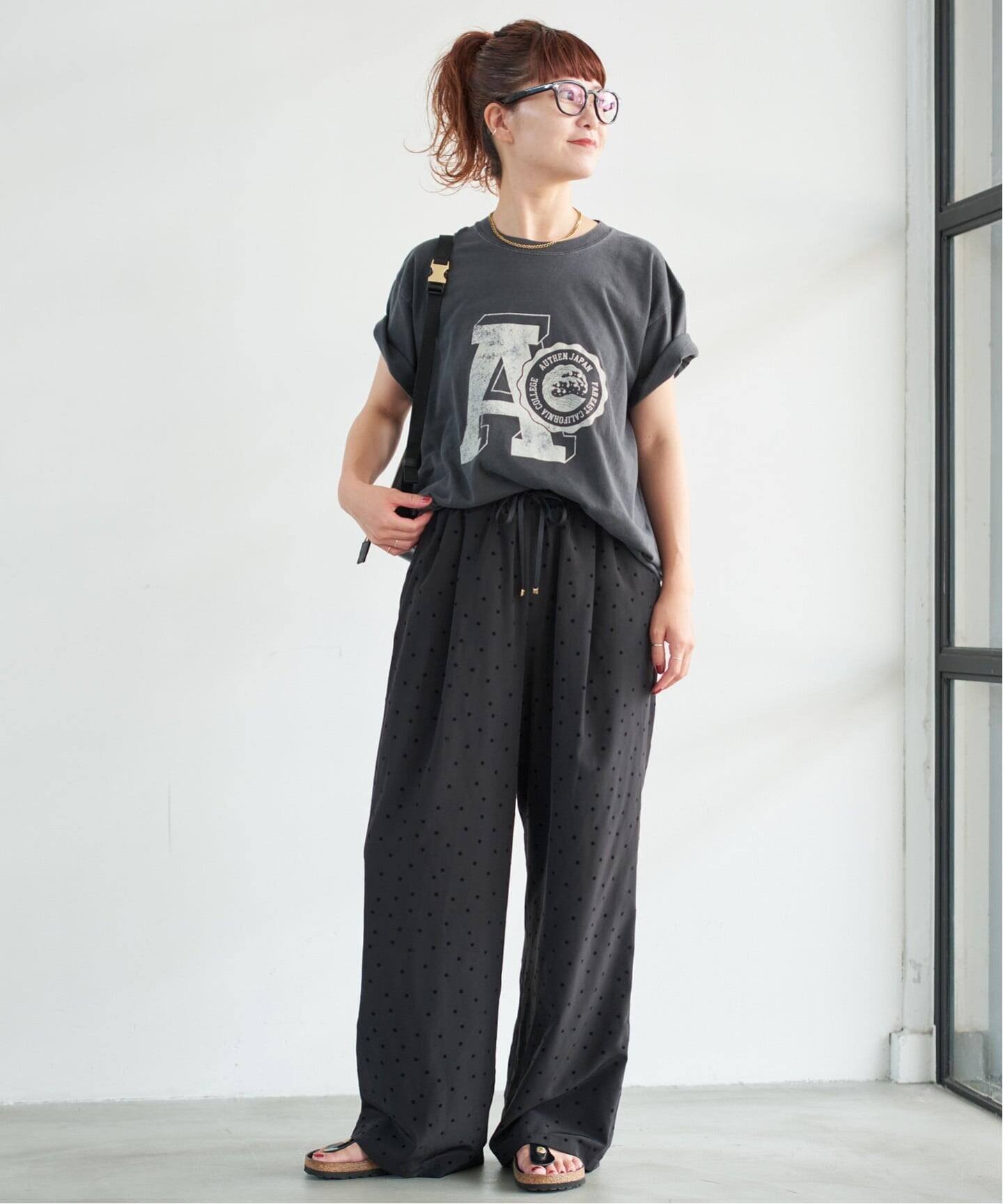 Spick & Span 《WEB限定 / 追加2予約》フロッキードットイージーパンツ スピックアンドスパン パンツ その他のパンツ ブラック