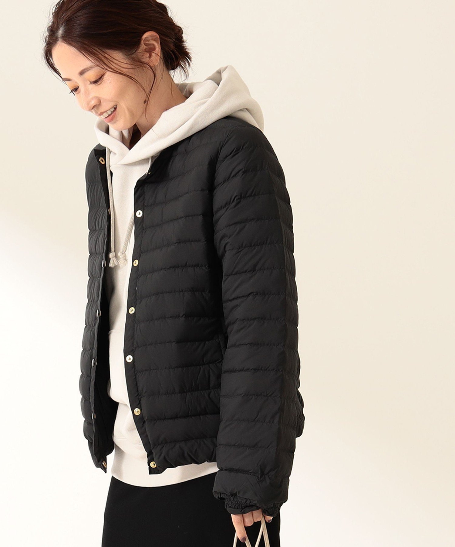 Demi-Luxe BEAMS Traditional Weatherwear / ARKLEY ショート ライトダウン アウター トラディショナルウェザーウェア デミルクス ビームス コート/ジャケット ダウンジャケット ブラック ベージュ【送料無料】