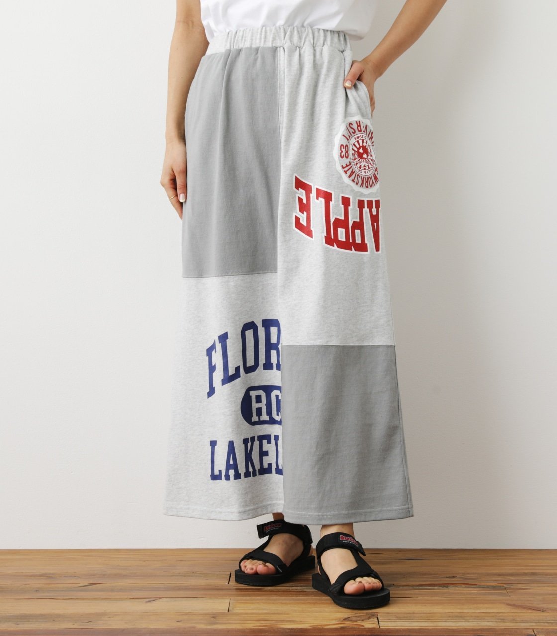 【SALE／50%OFF】RODEO CROWNS WIDE BOWL Re likeカットマキシスカート ロデオクラウンズワイドボウル スカート ロング・マキシスカート グレーのサムネイル