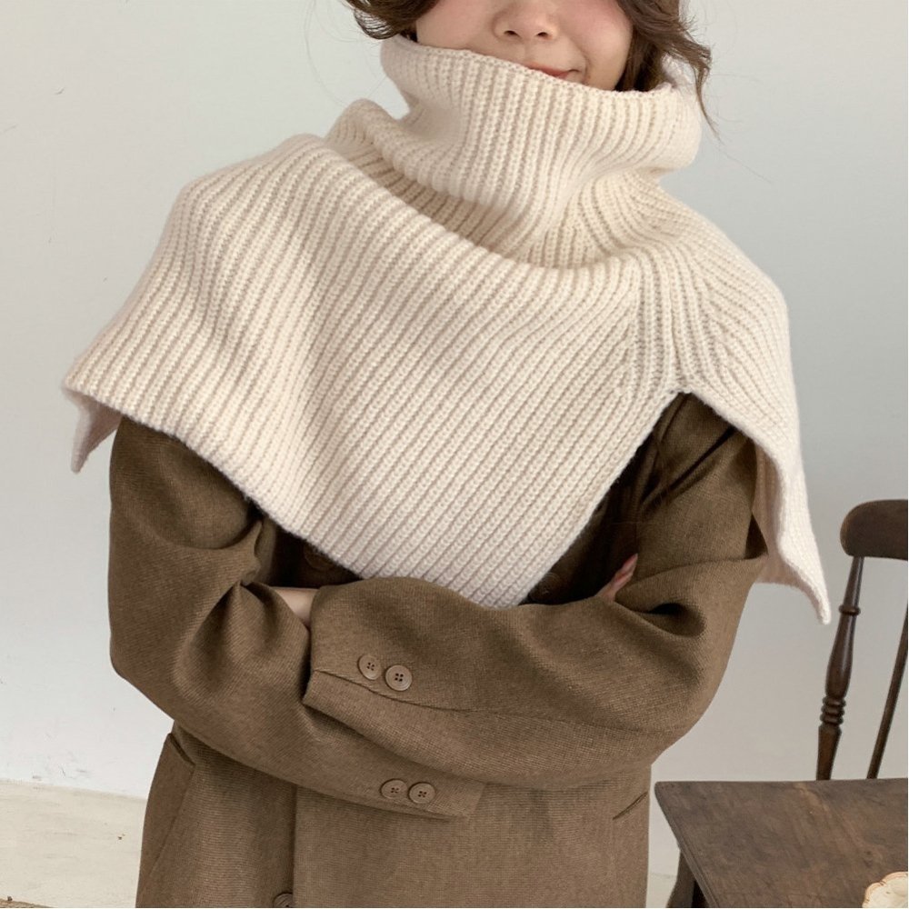 【SALE/30%OFF】Aimoon タートルネック ニットウォーマー 韓国風 ミニミニストア ファッション雑貨 マフラー・ストール・ネックウォーマー レッド グリーン ベージュ ホワイト オレンジ ブラック ブラウン