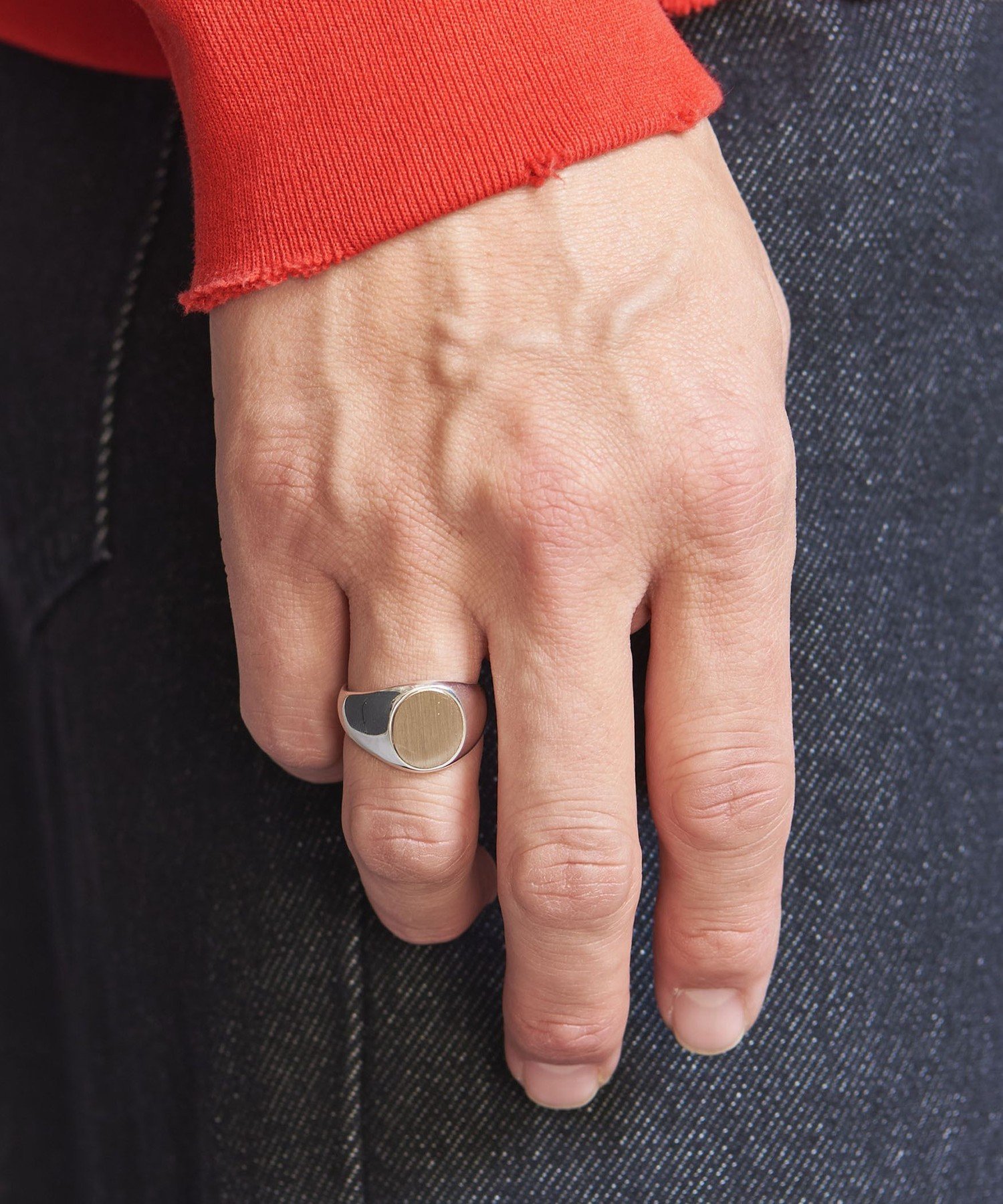 BEAUTY&YOUTH UNITED ARROWS SILVER925 x BRASS シグネット リング ビューティー＆ユース　ユナイテッドアローズ アクセサリー・腕時計 リング・指輪【送料無料】