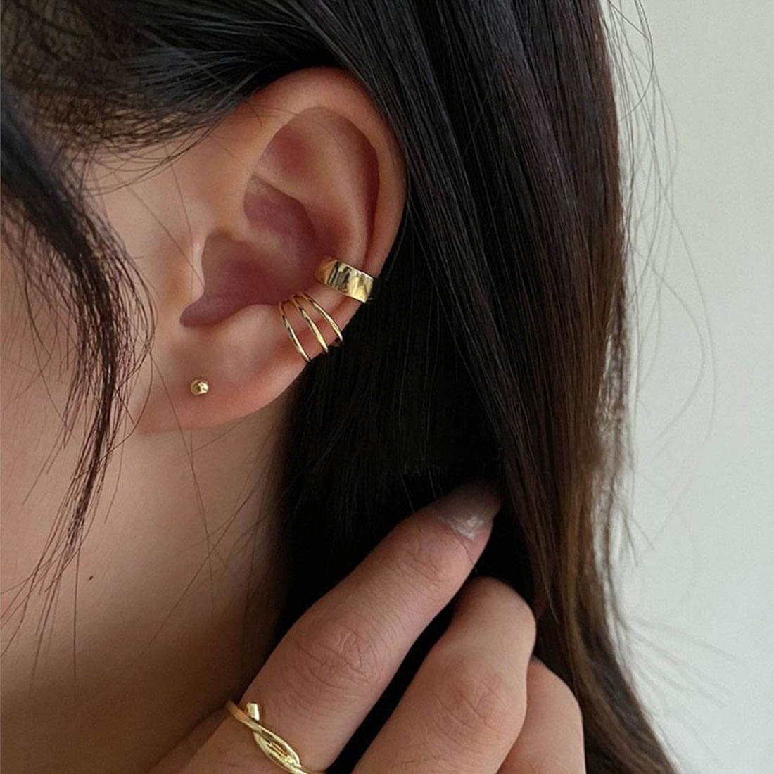 【SALE／36%OFF】Forcement セットリングイヤーカフ メゾンドラティール アクセサリー・腕時計 イヤリング・イヤーカフ シルバー ゴールド
