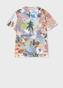 PS Paul Smith ウィメンズ オールオーバー プリント 半袖Tシャツ ポール・スミス トップス カットソー・Tシャツ ホワイト【送料無料】