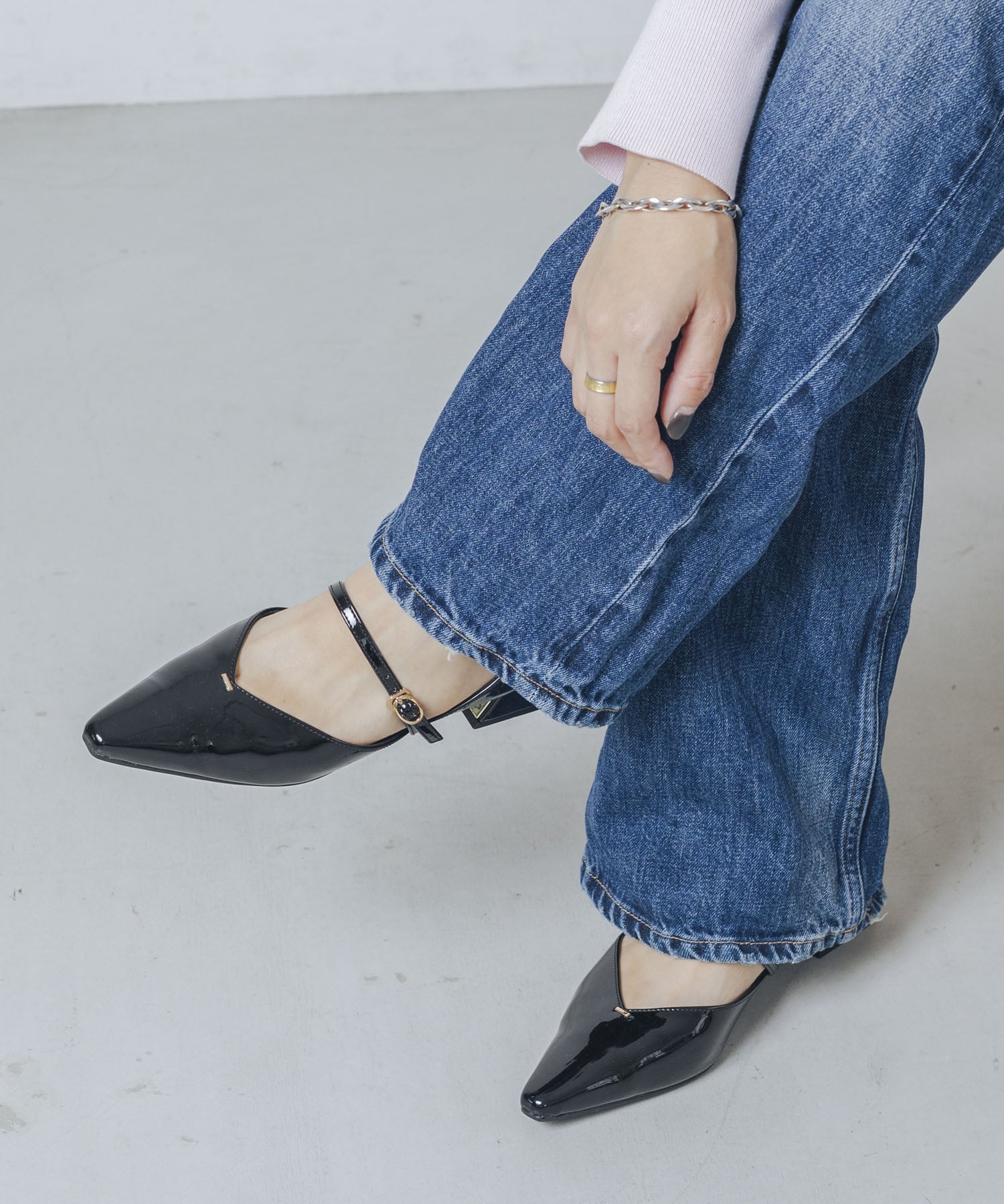 【SALE／22%OFF】EVOL 【ふかふか・軽量】セパレートストラップ3.5cmパンプス イーボル シューズ・靴 パンプス【送料無料】