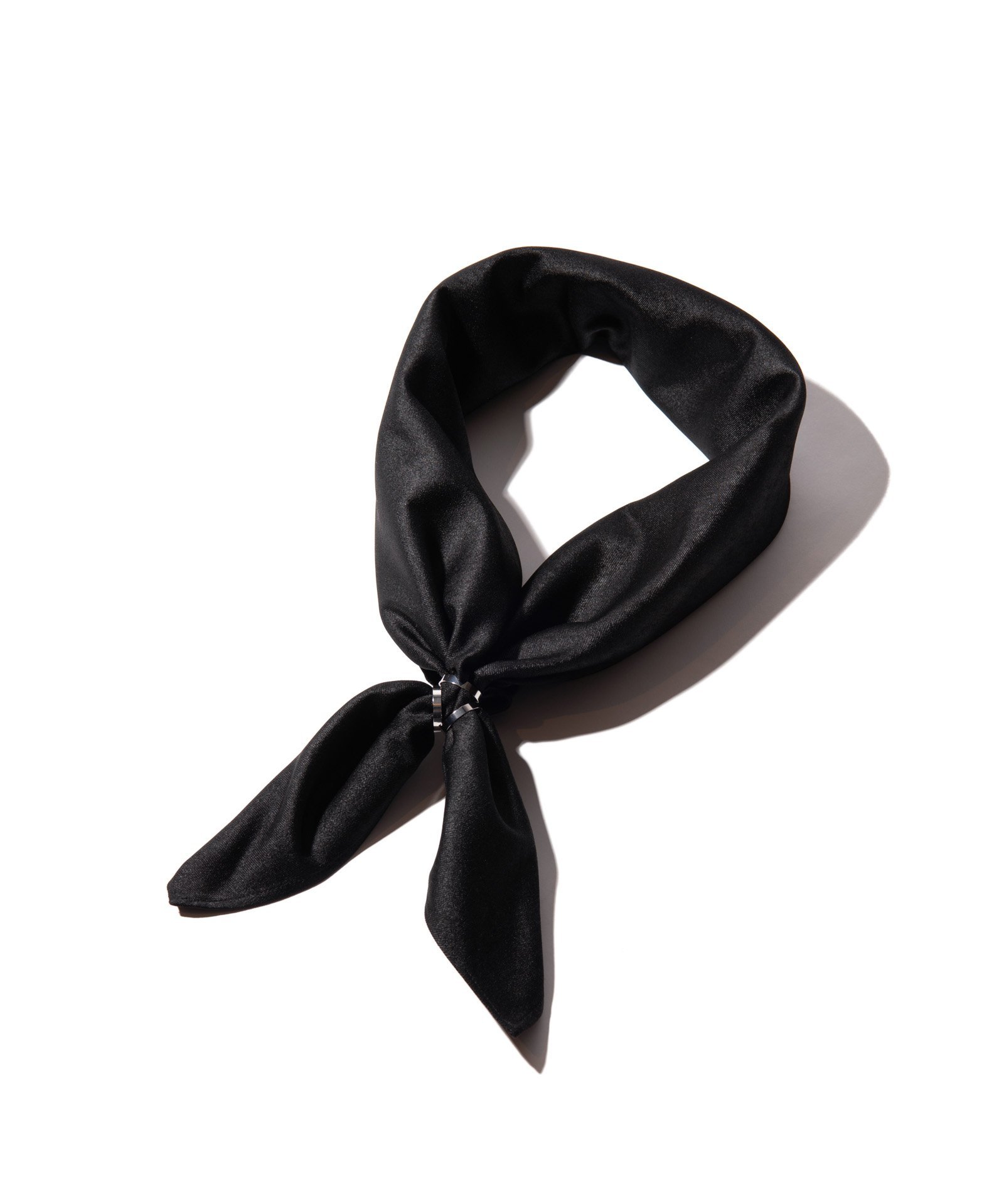 glamb Oversized Glossy Scarf グラム ファッション雑貨 スカーフ・バンダナ グレー ブラック【送料無..