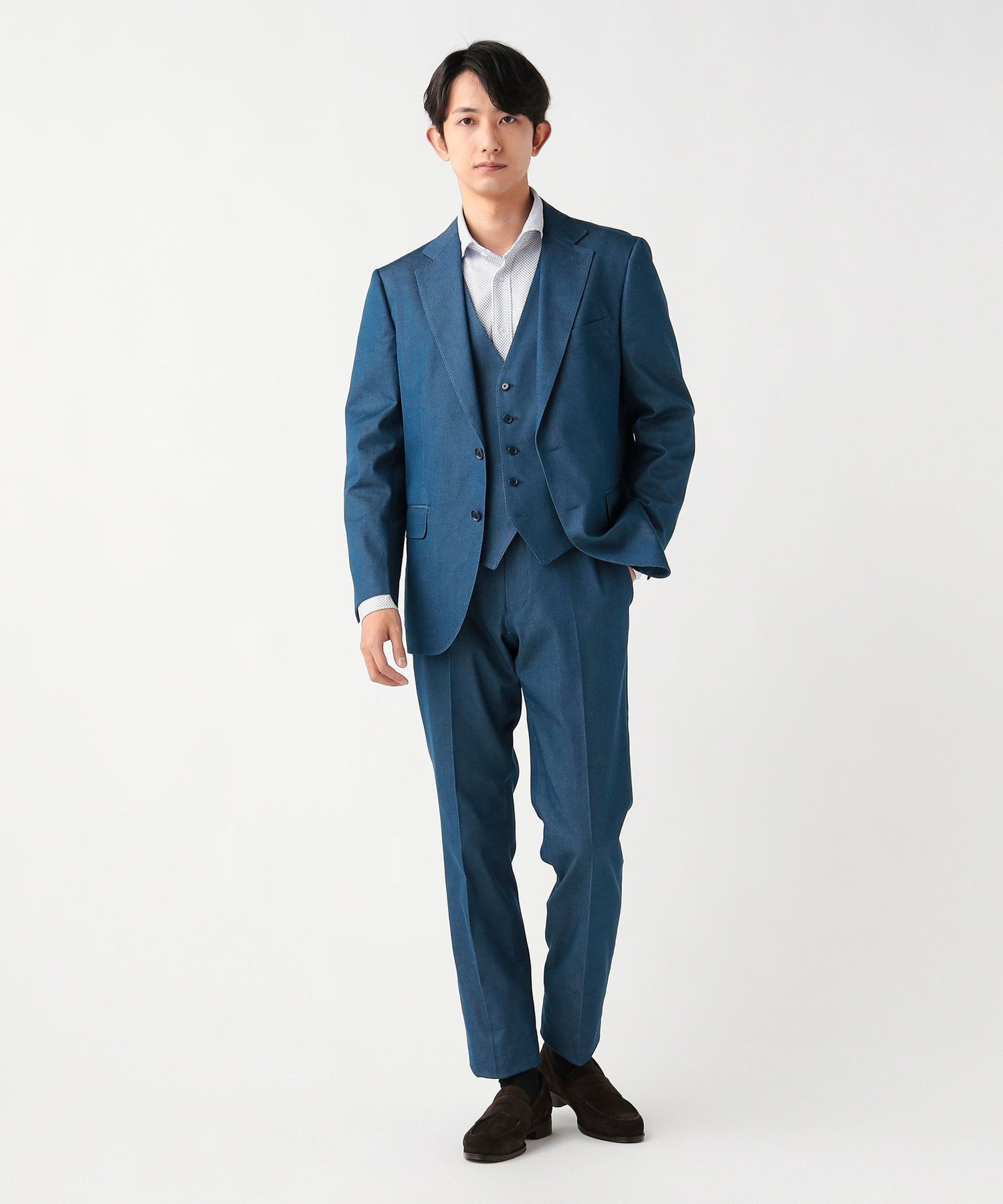 BEAMS HEART MEN ストレッチデニム 2ボタン ジャケット(セットアップ対応) ビームス ハート ジャケット・アウター テーラードジャケット・ブレザー ブルー ネイビー【送料無料】