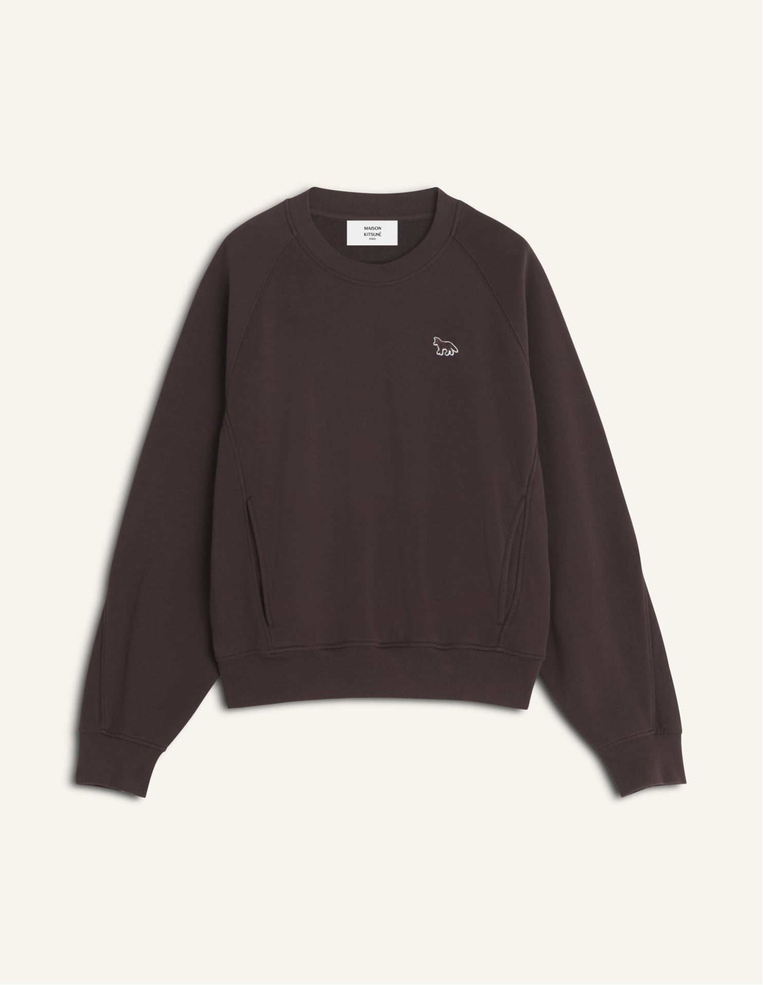 Maison Kitsune Maison Kitsune/(W)BABY FOX OPEN POCKET SWEATSHIRT メゾン キツネ トップス スウェット・トレーナー ベージュ ブラウン【送料無料】 3