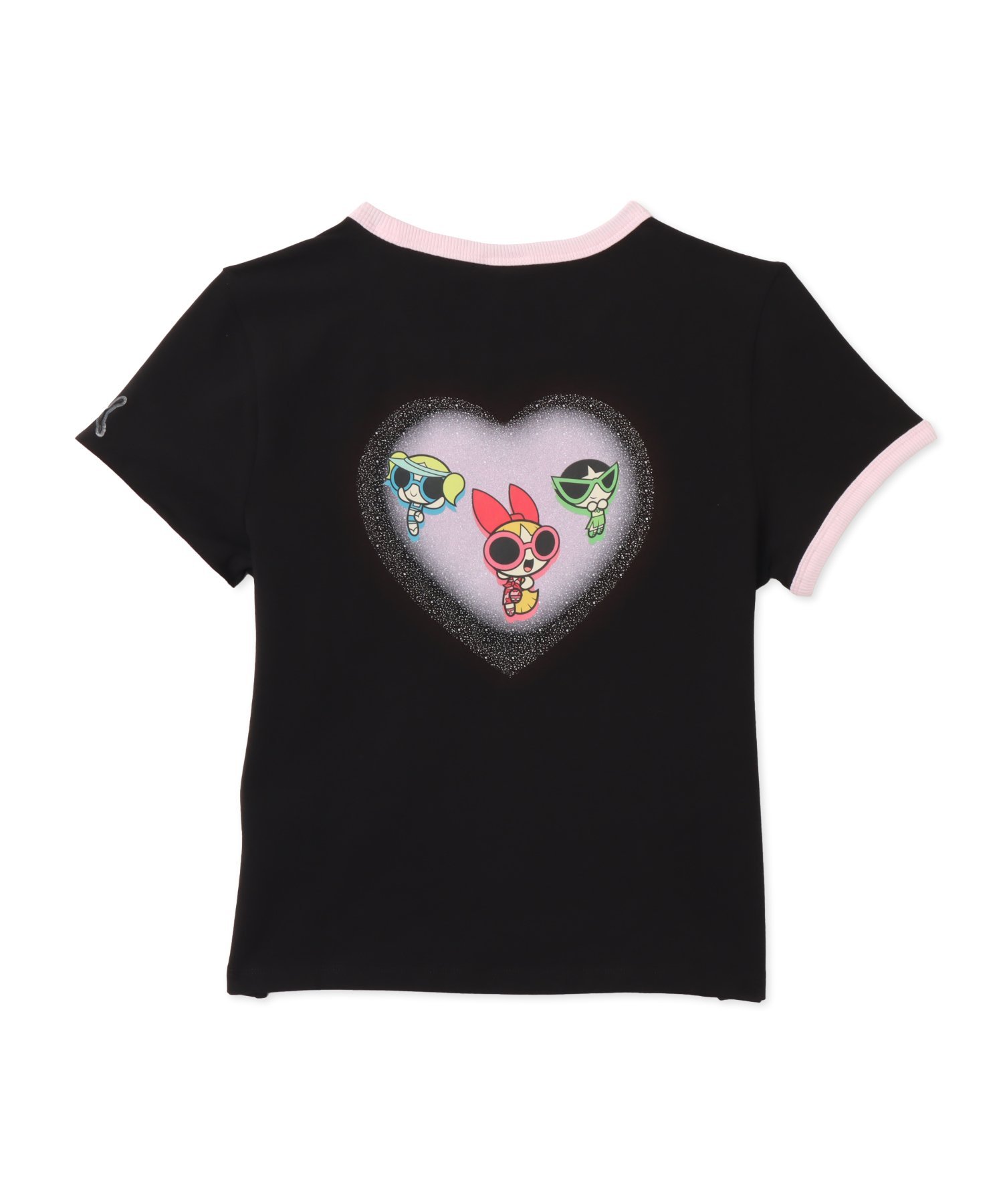 PUMA POWERPUFFGIRLS SS RINGER TEE W PUMA BLACK アトモス トップス カットソー・Tシャツ ブラック