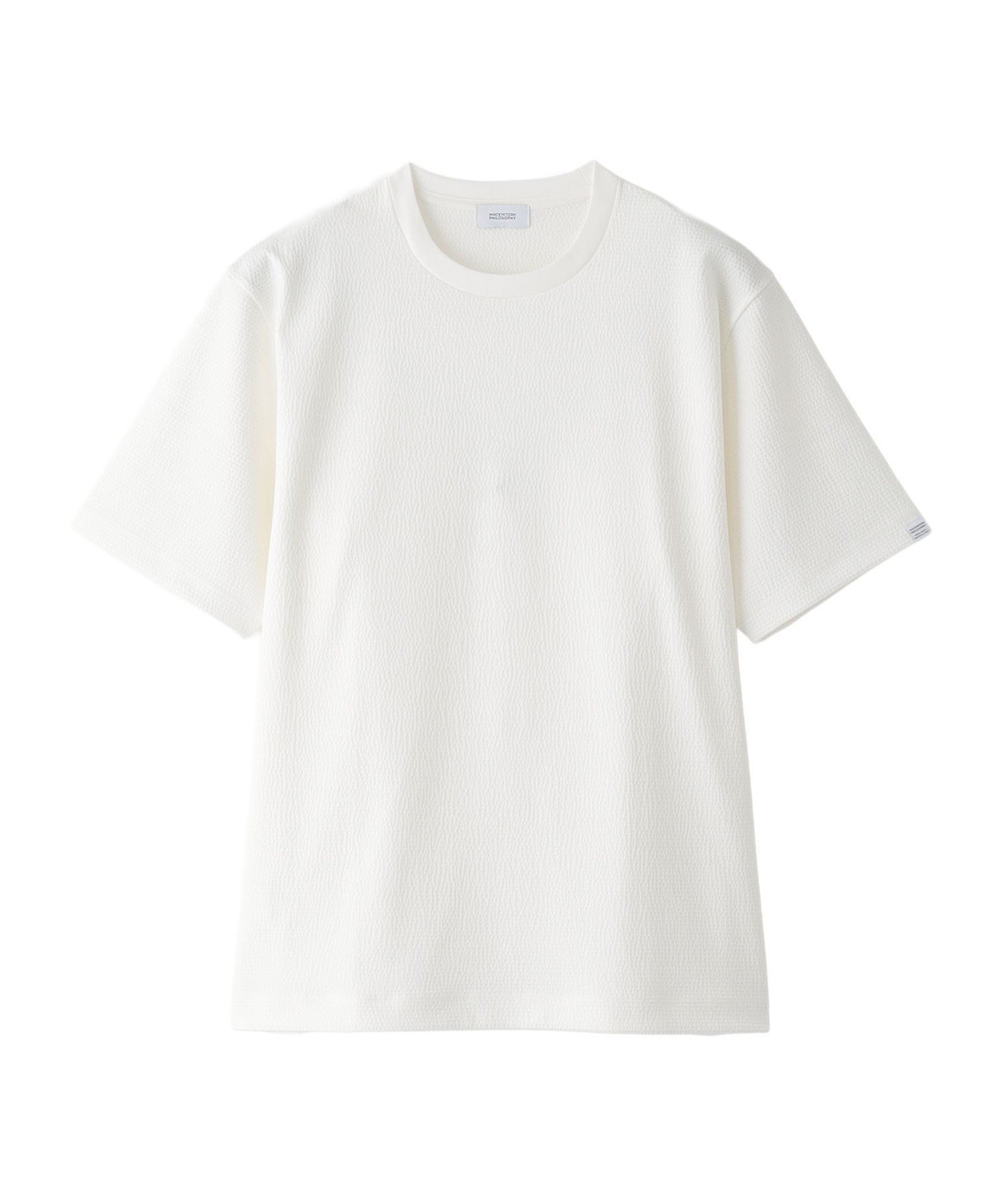クルーネックTシャツ トリコットサッカーボーダー マッキントッシュ フィロソフィー トップス カットソー・Tシャツ ブルー ホワイト グレー ネイビー