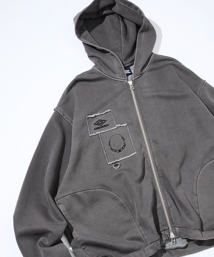 UMBRO × ONE OR EIGHT スウェット ジップパーカー 26AW フリークスストア トップス パーカー・フーディー ブラック