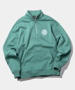 HUF REGIONAL HALF ZIP FLEECE HUF ハフ ロゴ フリース スウェット ハフ トップス スウェット トレーナー グリーン パープル ブラック グレー【送料無料】