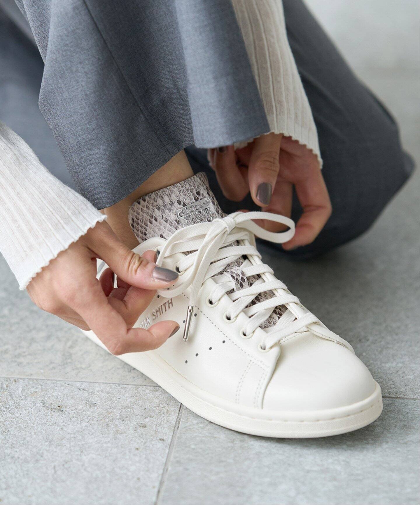 IENA 《予約》【adidas Originals for EDIFICE/IENA】STANSMITH LUX Exclusiveモデル イエナ シューズ・靴 スニーカー ホワイト【送料無料】のサムネイル