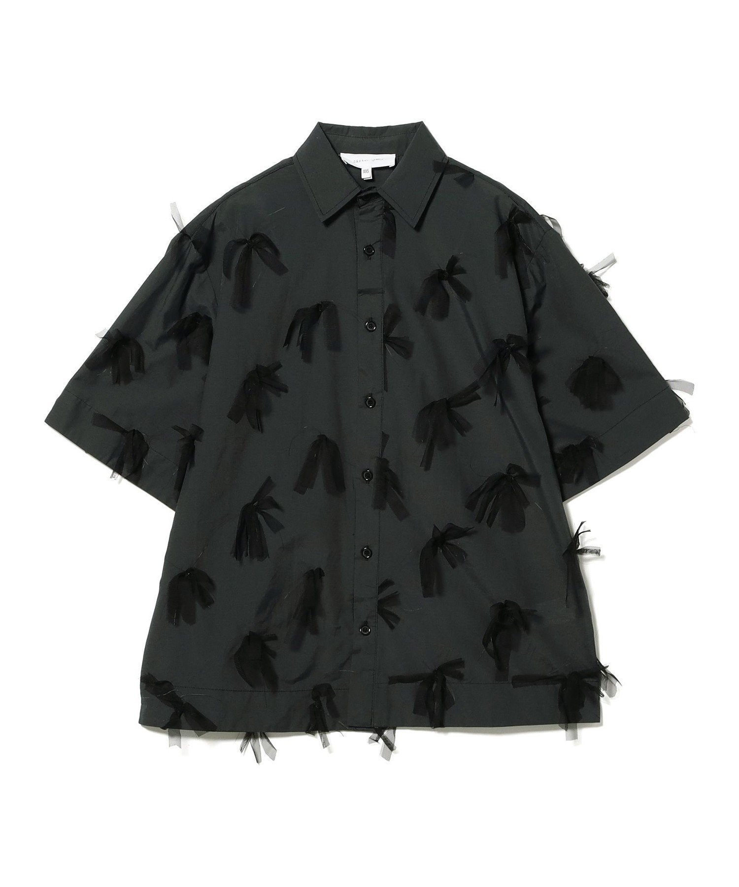 sister jane / Nilsson Trimmed Boxy Shirt ビームス ウイメン トップス シャツ・ブラウス ブラック